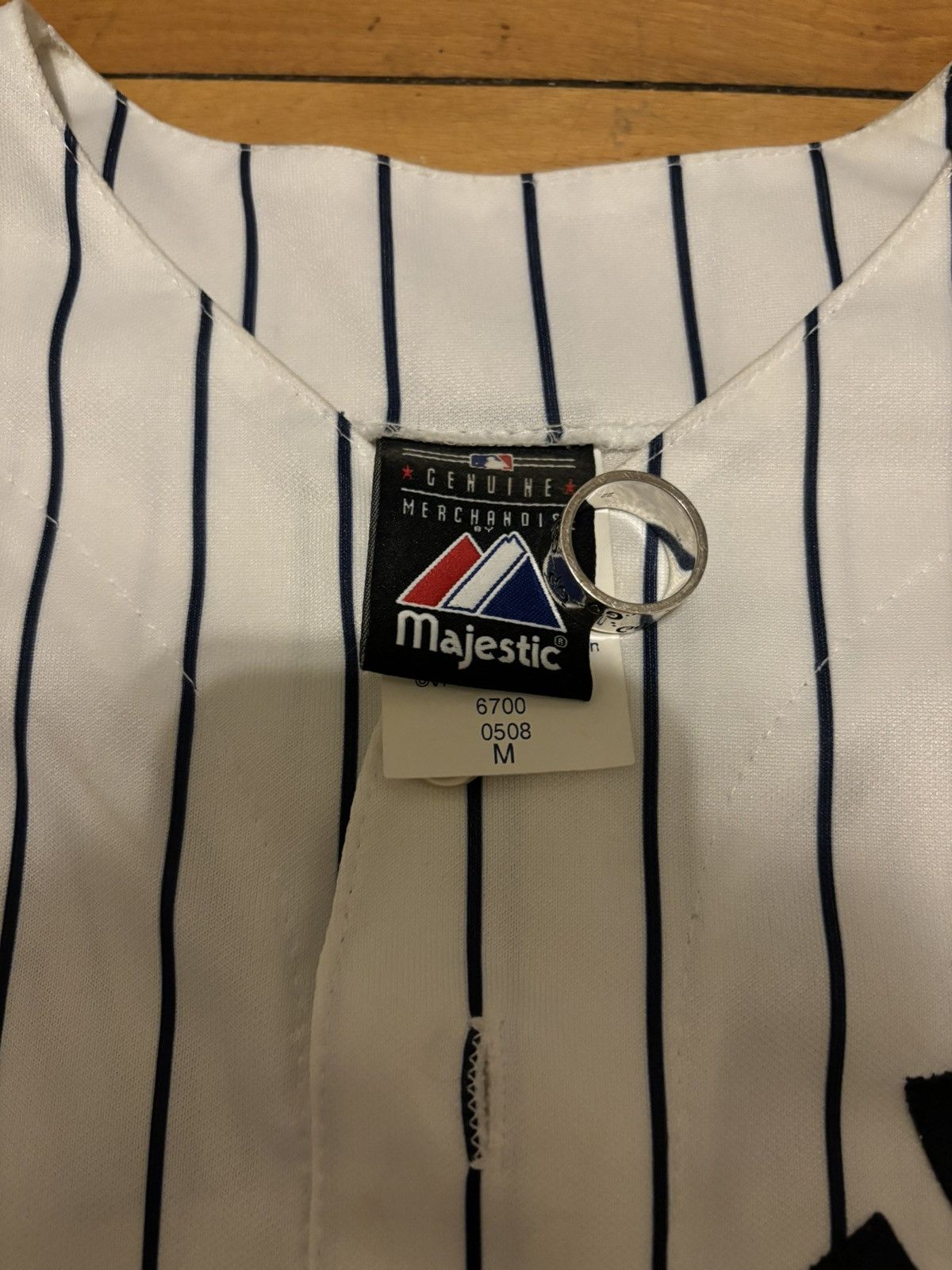 Majestic × New York Yankees × Vintage Majestic World Series New York Yankees Mark Teixeira Jersey Size US M / EU 48-50 / 2 - 2 Thumbnail