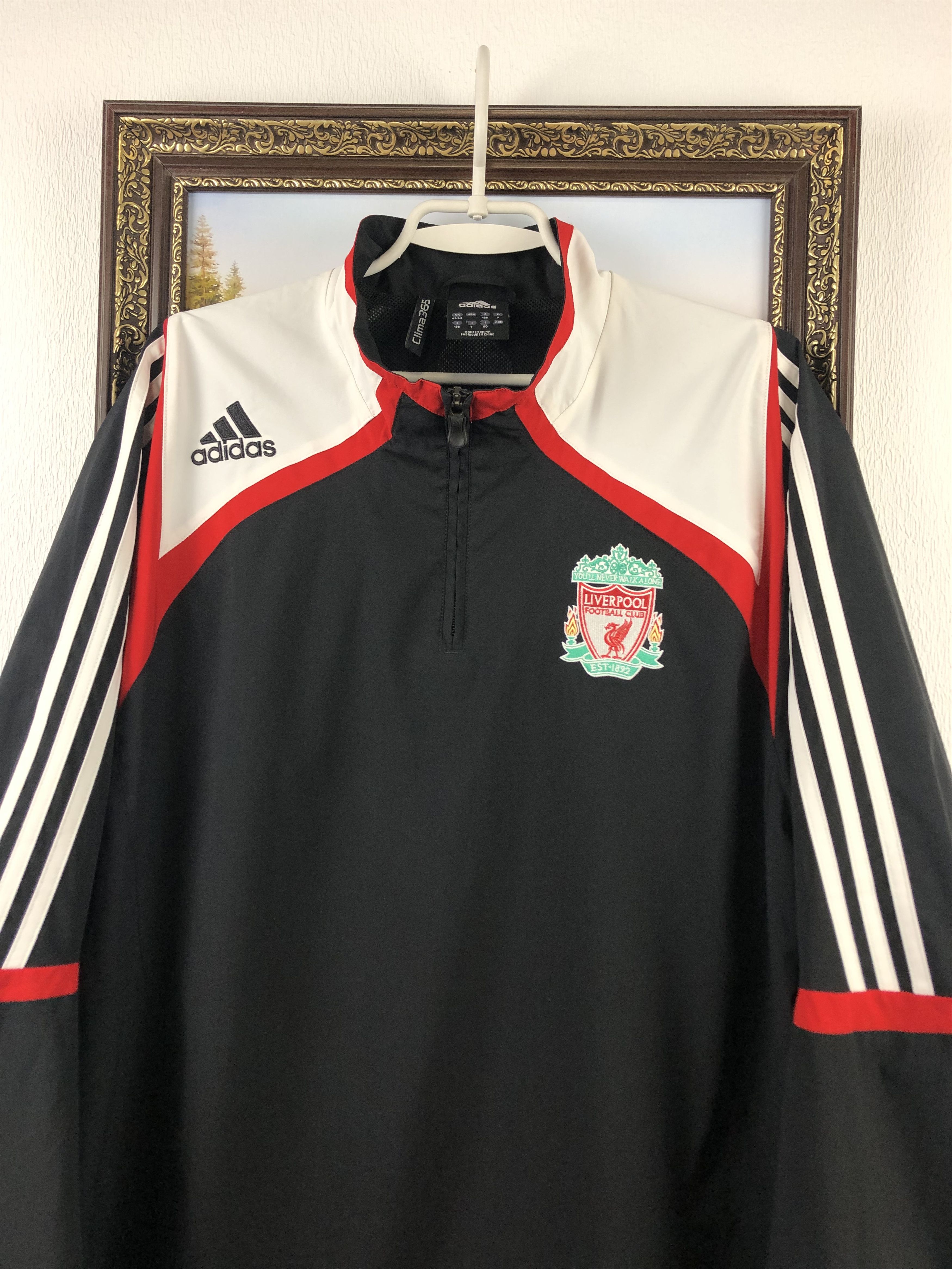 Adidas Vintage Adidas FC Liverpool Football Jacket Track Top Men Size US XL / EU 56 / 4 - 2 Thumbnail