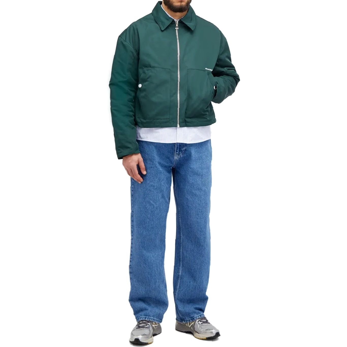 About:Blank About :blank Design Men's Box Logo Cropped Jacket Epsom Green Size US XS / EU 42 / 0 - 4 Thumbnail