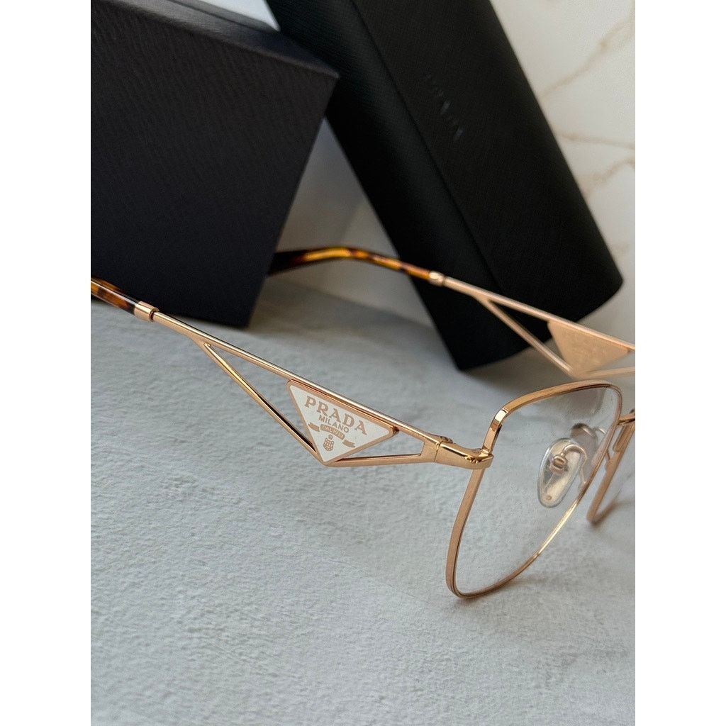 Prada NEW Prada PRA54VD Eyeglasses Frames in Rose Gold White Size ONE SIZE - 6 Thumbnail