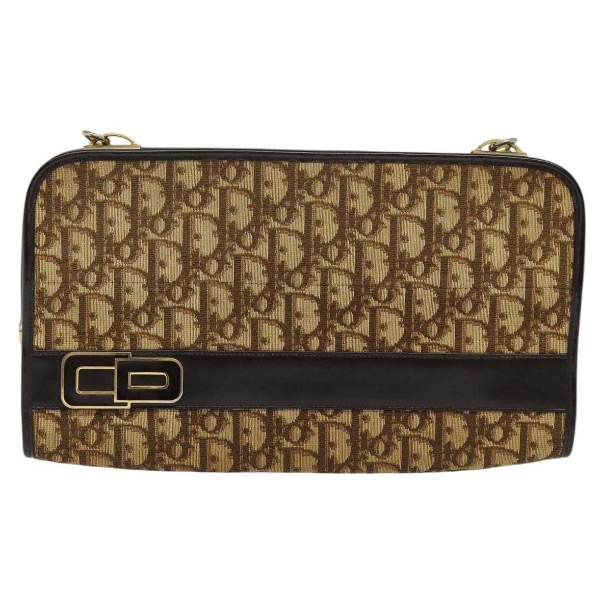 Dior DIOR Trotter Canvas Shoulder Bag Brown Gold Size ONE SIZE - 2 Thumbnail
