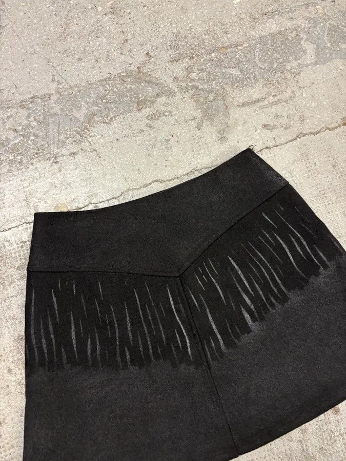Maison Margiela Maison Margiela Black Fringe Trompe L’oeil Skirt Size 27" / US 4 / IT 40 - 3 Thumbnail