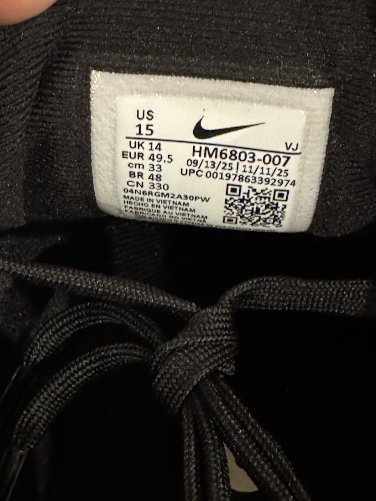 Nike Size 15 Nike Vomero 18 Black White Summit Coconut Men’s Shoe Size US 15 / EU 48 - 6 Thumbnail
