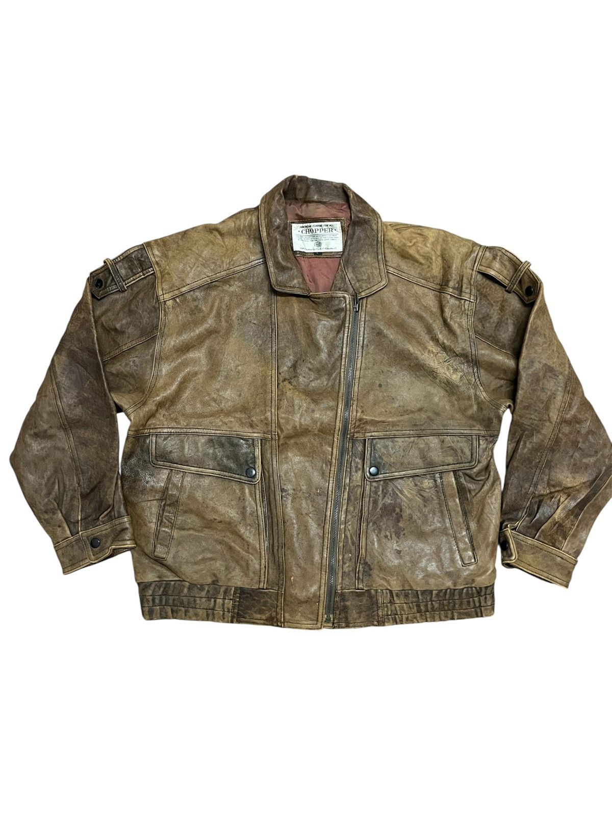 Branded Leather 💥AMERICAN CLASSIC by Cools & Hidemitsu CHOPPER RIDER JACKETS Size US L / EU 52-54 / 3 - 1 Thumbnail