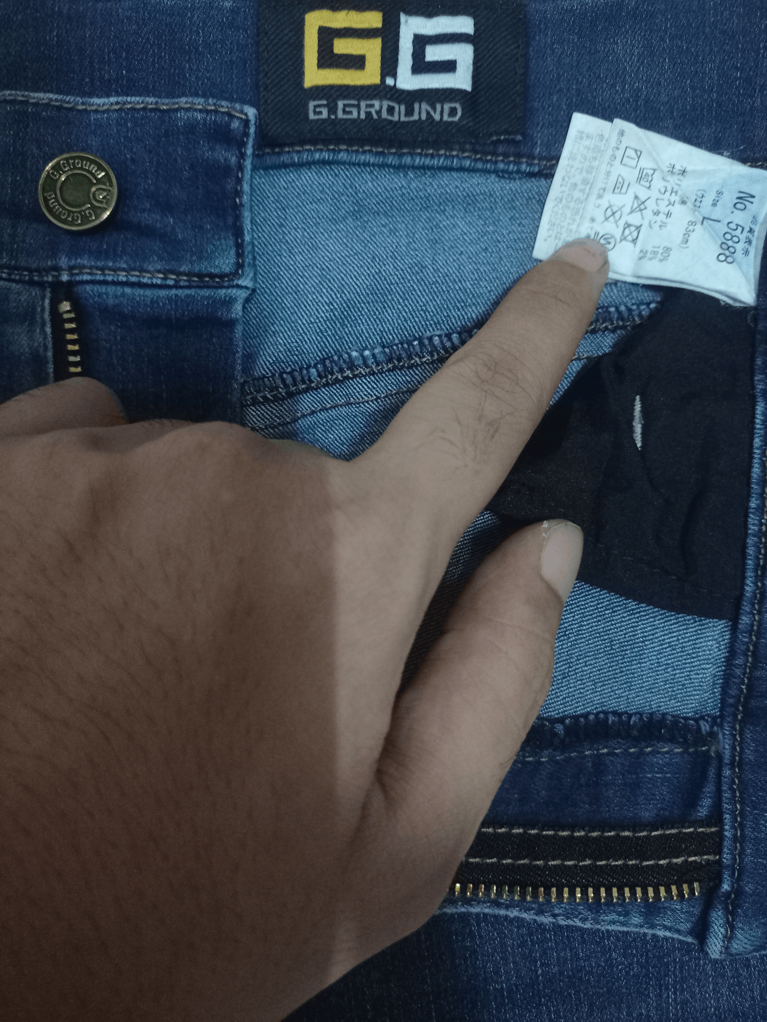 Japanese Brand Vintage Japanese Brand Blue Wash Distressed Cargo Pants Size US 32 / EU 48 - 5 Thumbnail