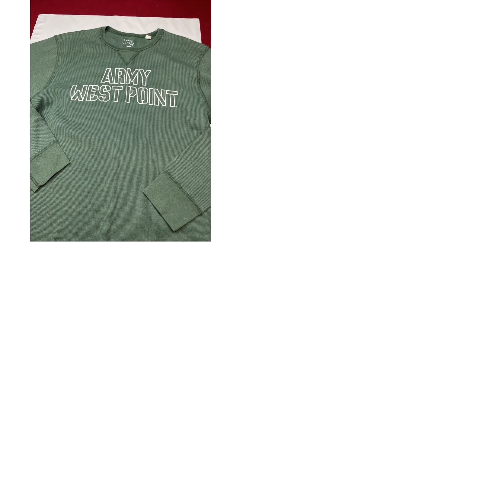 Vintage Army West Point GREEN THERMAL waffle Knit Shirt Long Sleeves Men’s Size Medium Size US M / EU 48-50 / 2 - 10 Thumbnail