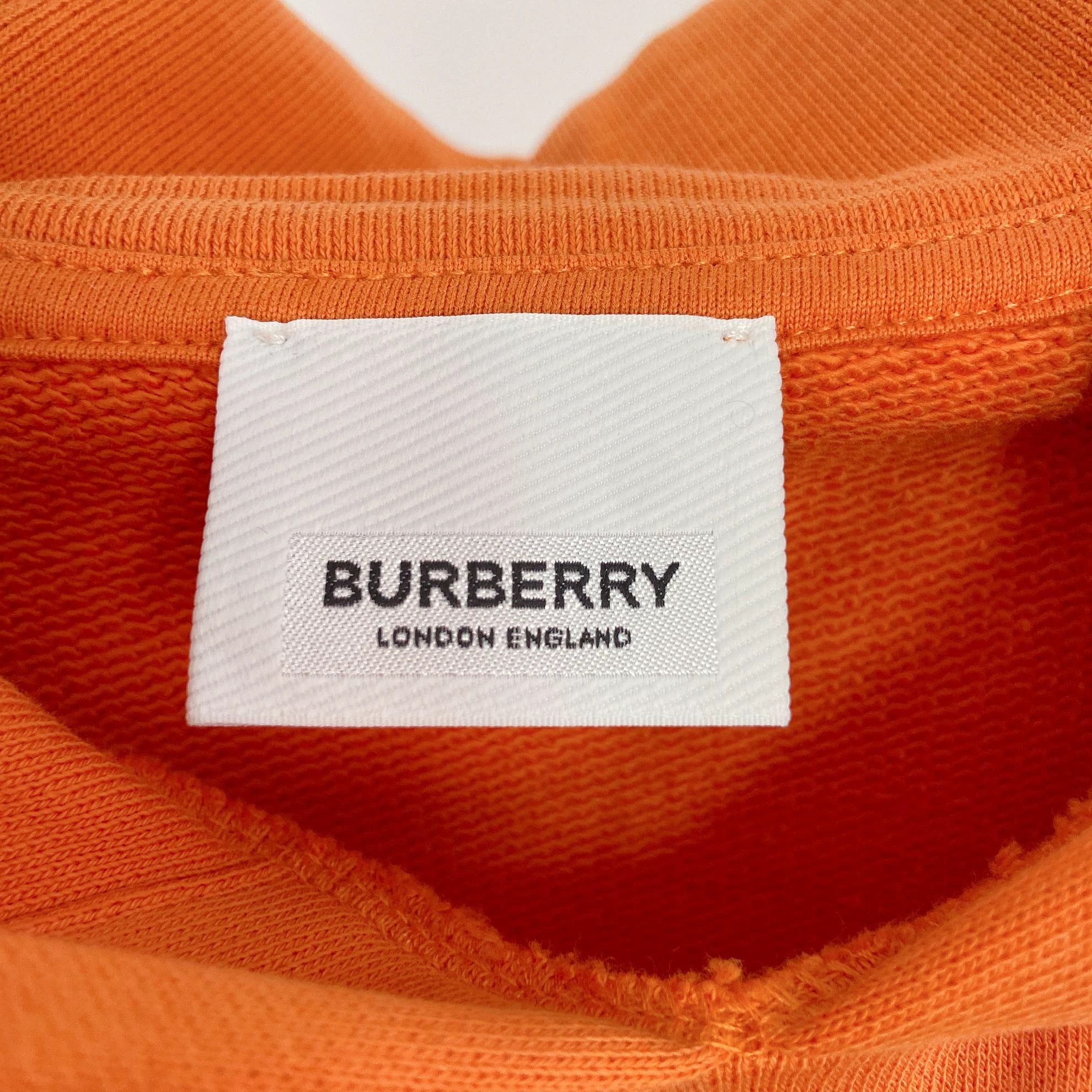Burberry Burberry Orange Logo Hooded Sweatshirt M Size US M / EU 48-50 / 2 - 5 Thumbnail