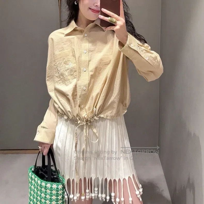 Loewe Loewe 25SS Logo Embroidered Loose Shirt Size 4XL / US 24-26 - 6 Thumbnail
