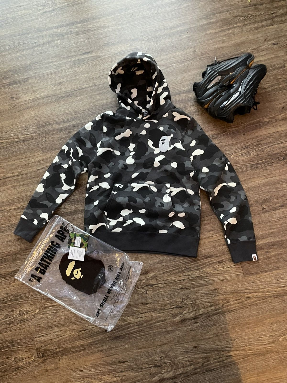 Adidas Bape Bape X Adidas Super Bowl 2019 Full Zip Up Hoodie Green Camo Grailed