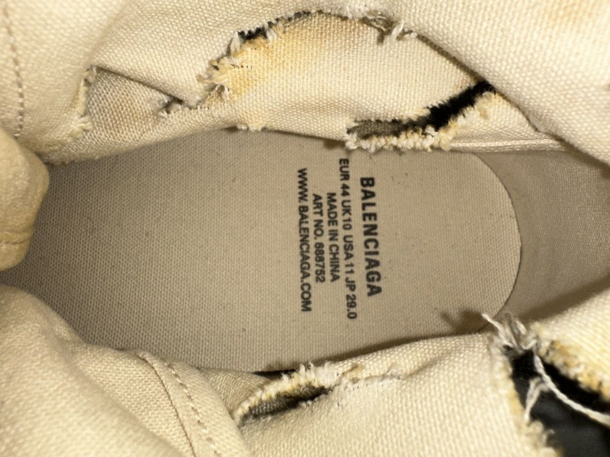 Balenciaga 1/100 Limited Edition Destroyed Paris Hightop Size US 11 / EU 44 - 4 Thumbnail