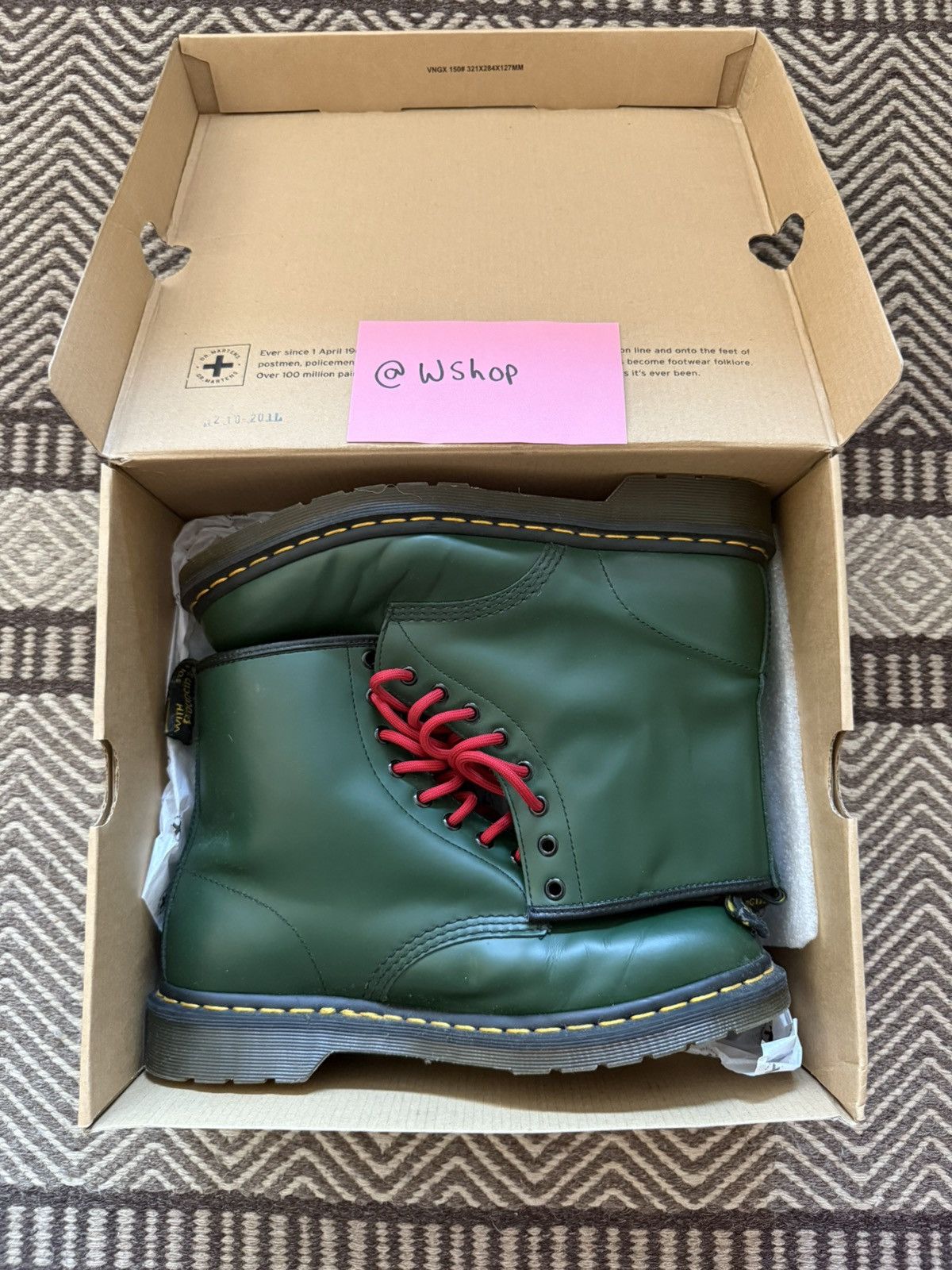 Dr. Martens Dr. Materns AirWair Green 1460 Boots Size US 10 / EU 43 - 1 Thumbnail
