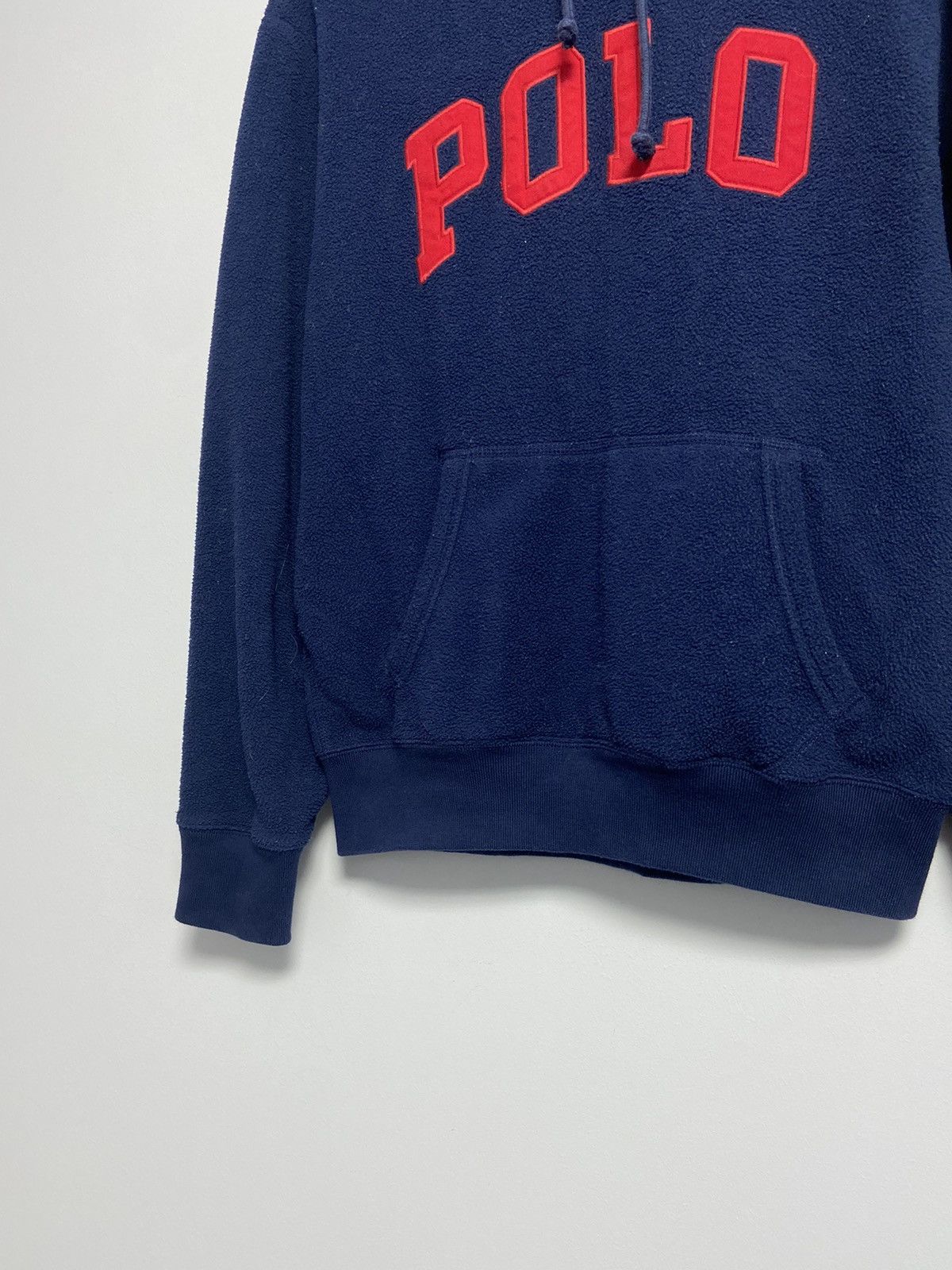 Vintage Polo Ralph Lauren Pullover Fleece Hoodie USA Flag Patch Size US S / EU 44-46 / 1 - 5 Thumbnail
