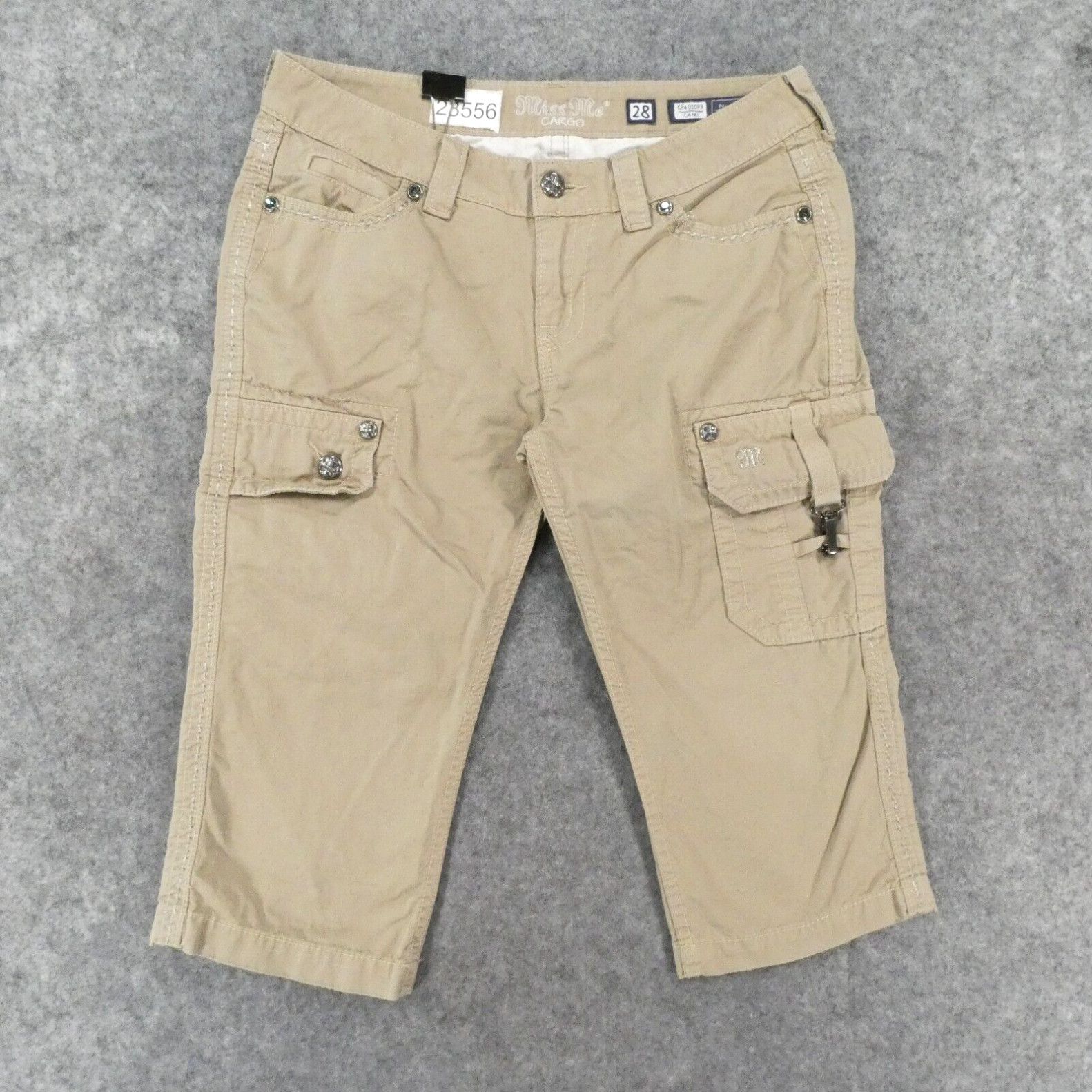 Miss Me Miss Me Pants Womens 28 Capri Cargo Khaki Beige Mid Rise Ladies Grailed