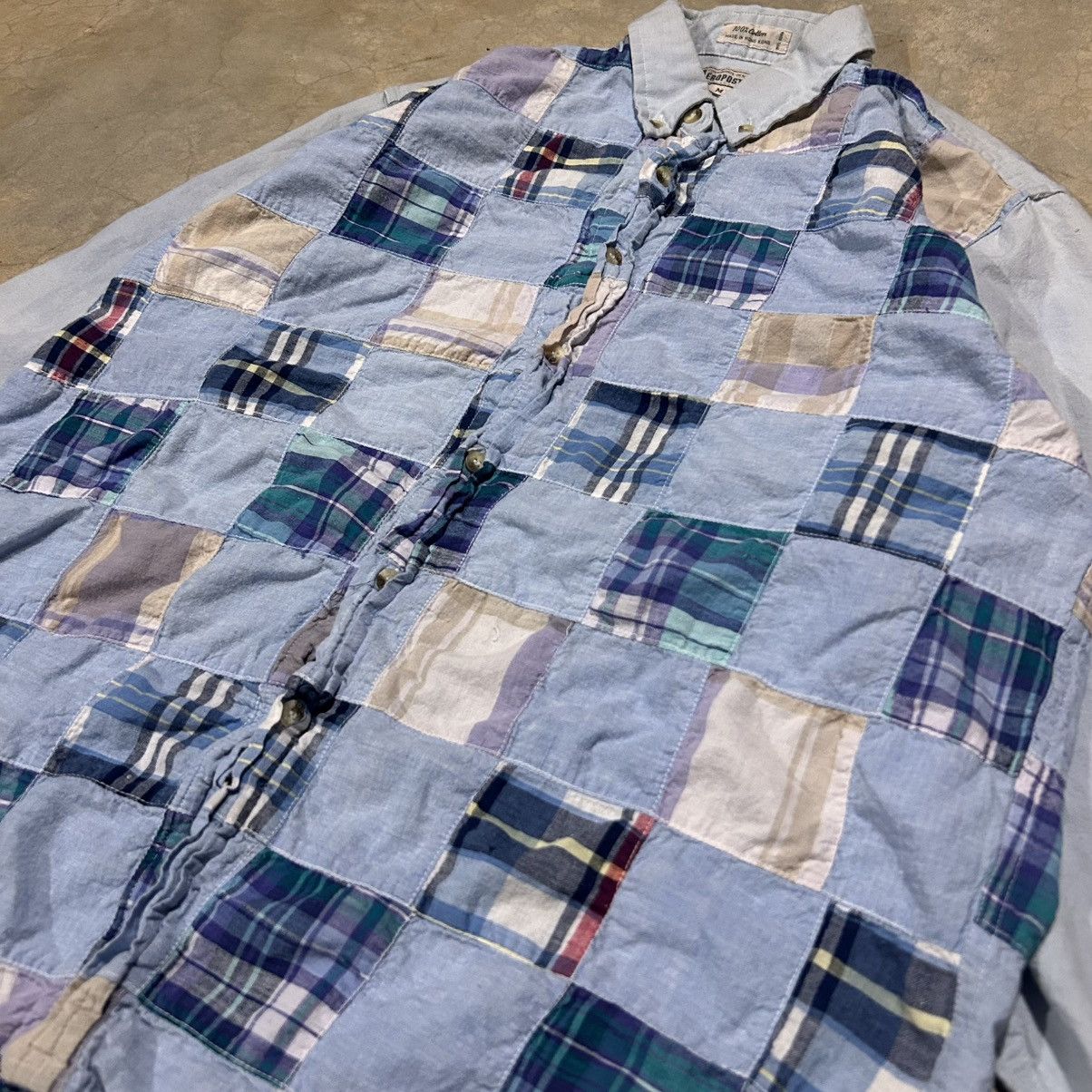 Aeropostale × Vintage Vintage 1980s Aeropostale Patchwork Sewn Button Up Shirt Size US M / EU 48-50 / 2 - 3 Thumbnail