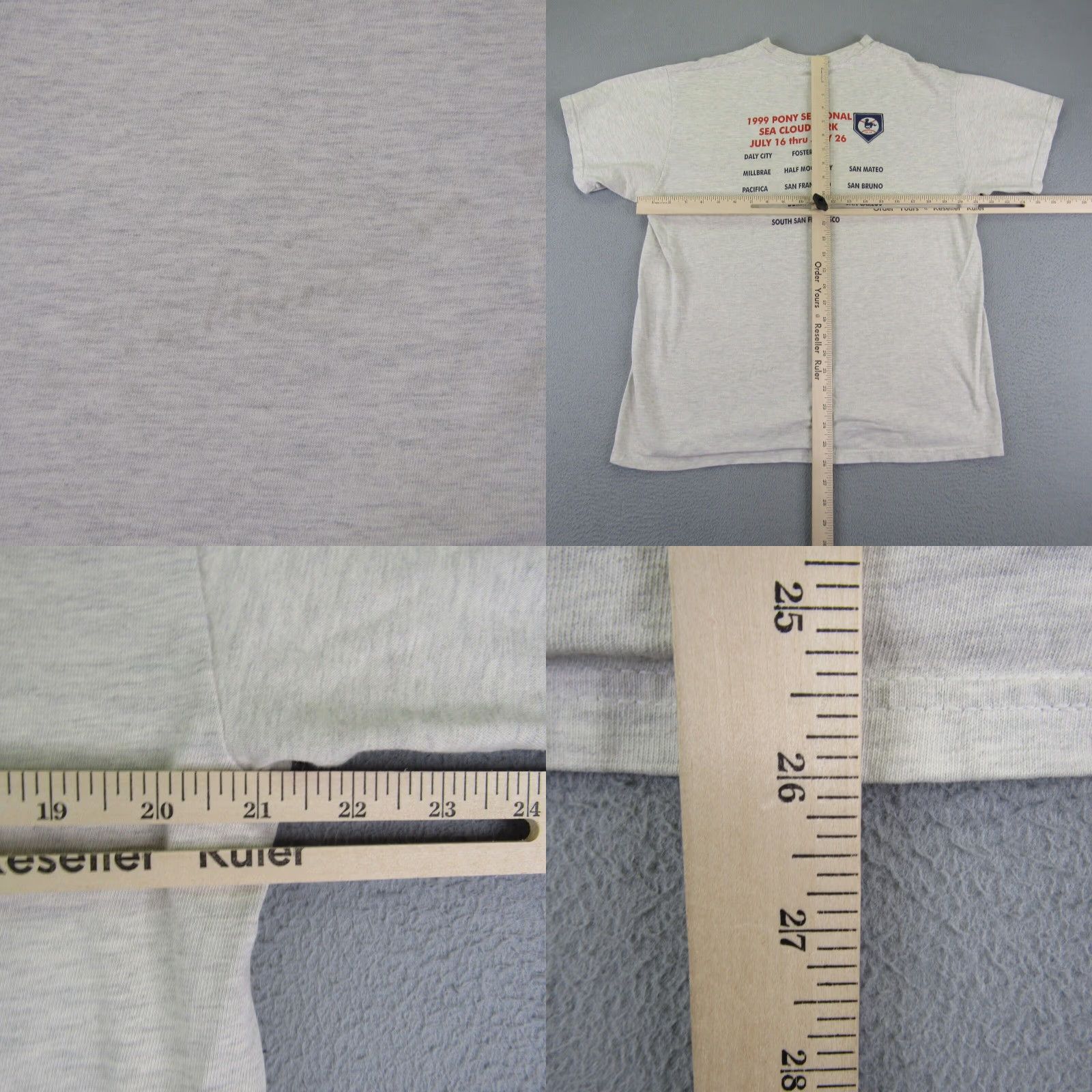 Hanes VINTAGE Hanes Baseball Shirt Mens Large Gray 90s California Outdoor Sports 1999 Sectional Shirt Mens Size US L / EU 52-54 / 3 - 8 Thumbnail