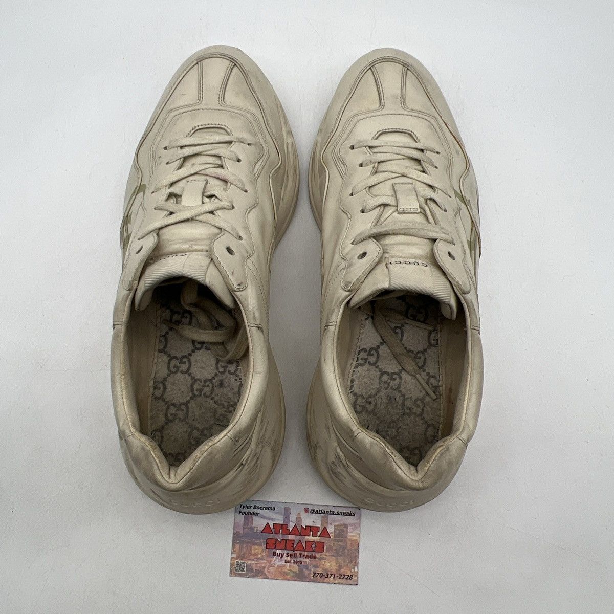 Gucci Gucci Rhyton Leather sneaker logo Size US 11 / EU 44 - 6 Thumbnail