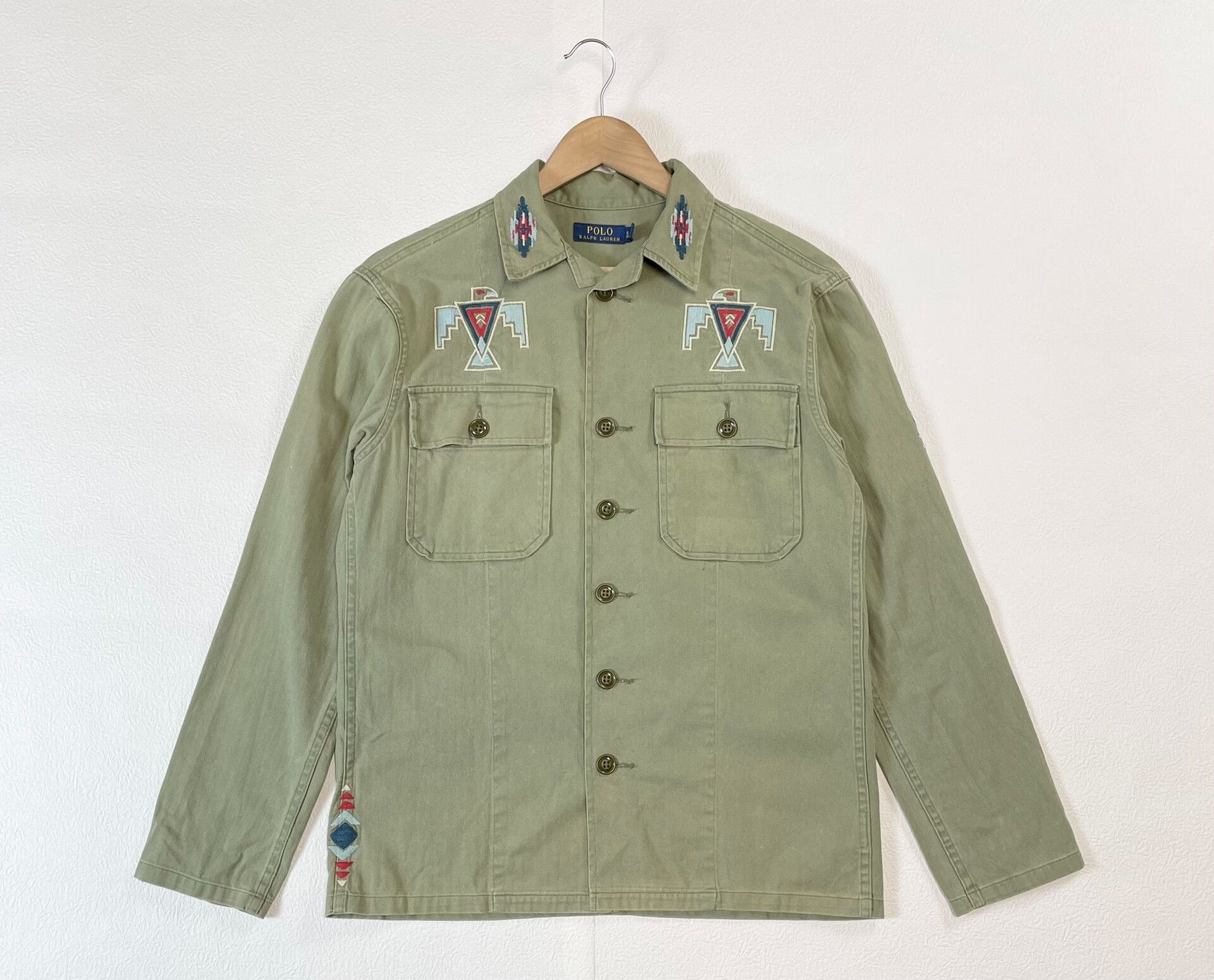 Polo Ralph Lauren embroidered herringbone work shirt jacket Size US S / EU 44-46 / 1 - 1 Thumbnail