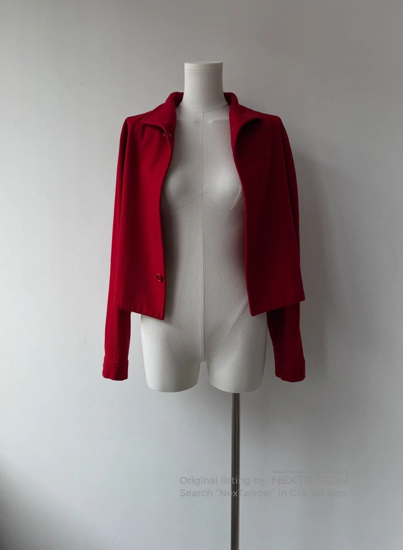 Y's Yohji Yamamoto Y's Red Wool Jacket. Size M / US 6-8 / IT 42-44 - 7 Thumbnail
