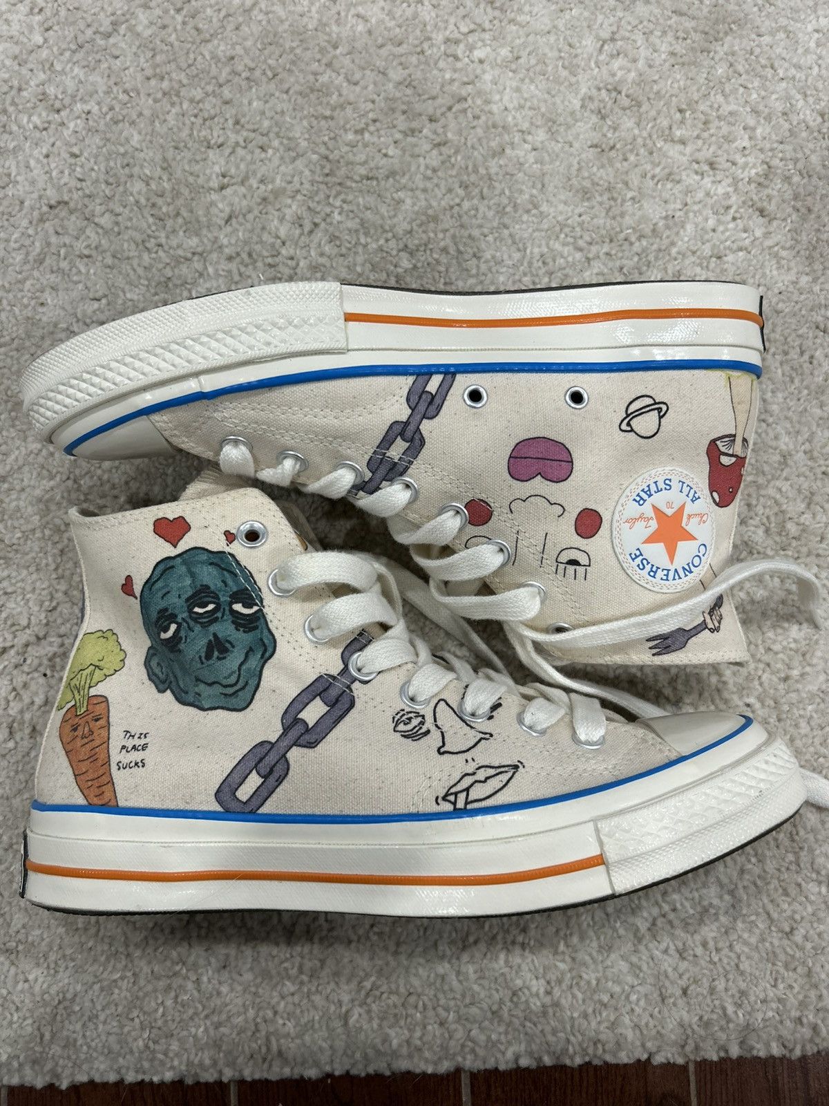 Converse Converse Tyler the Creator Golf Wang Artist Series golf wang Size US 8 / EU 41 - 1 Thumbnail