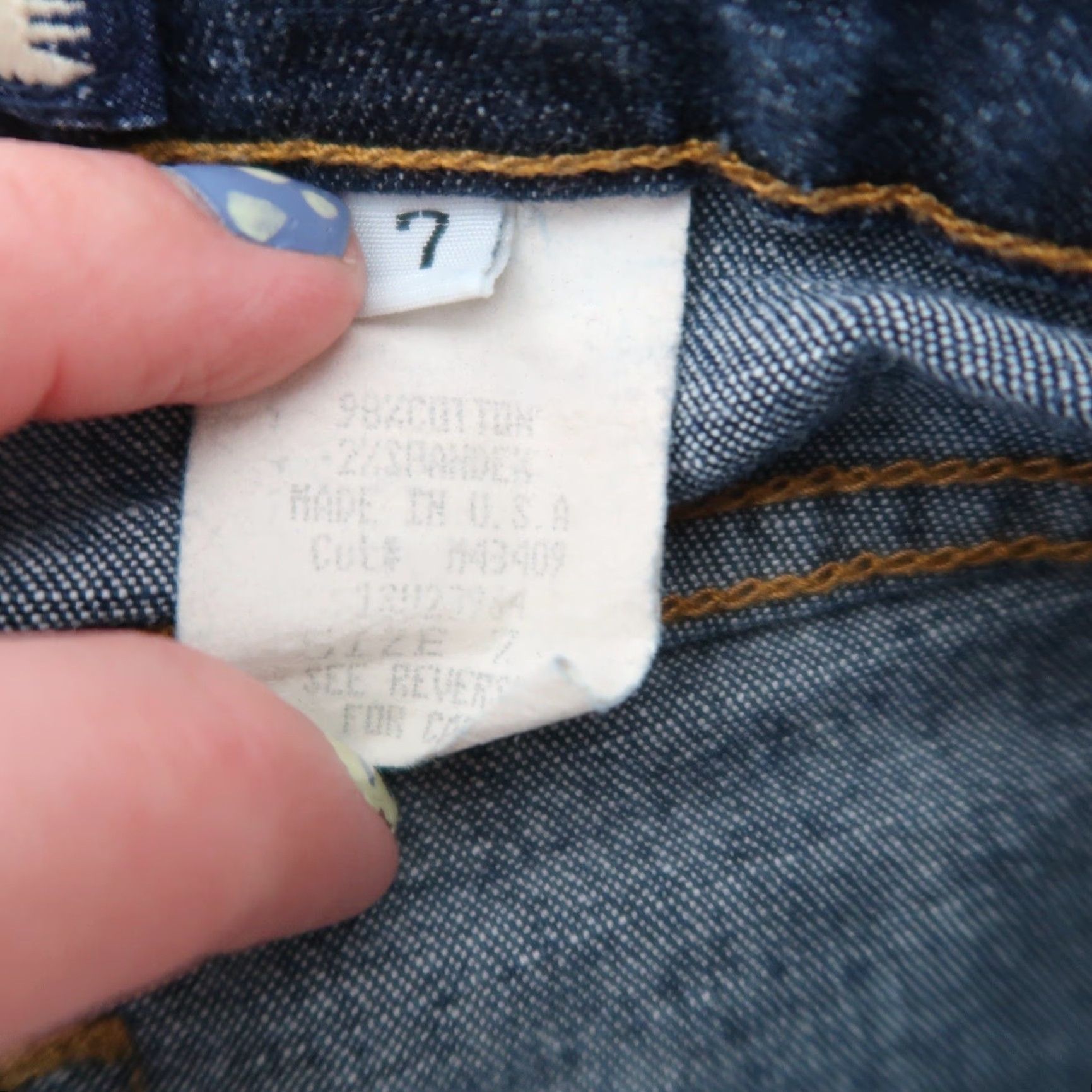 Vintage VINTAGE Paris Blues 90s Bootcut Jeans Women Juniors Size 7 Blue Denim Cotton Dark Wash Medium Rise 27" Inseam Size 28" / US 6 / IT 42 - 5 Thumbnail