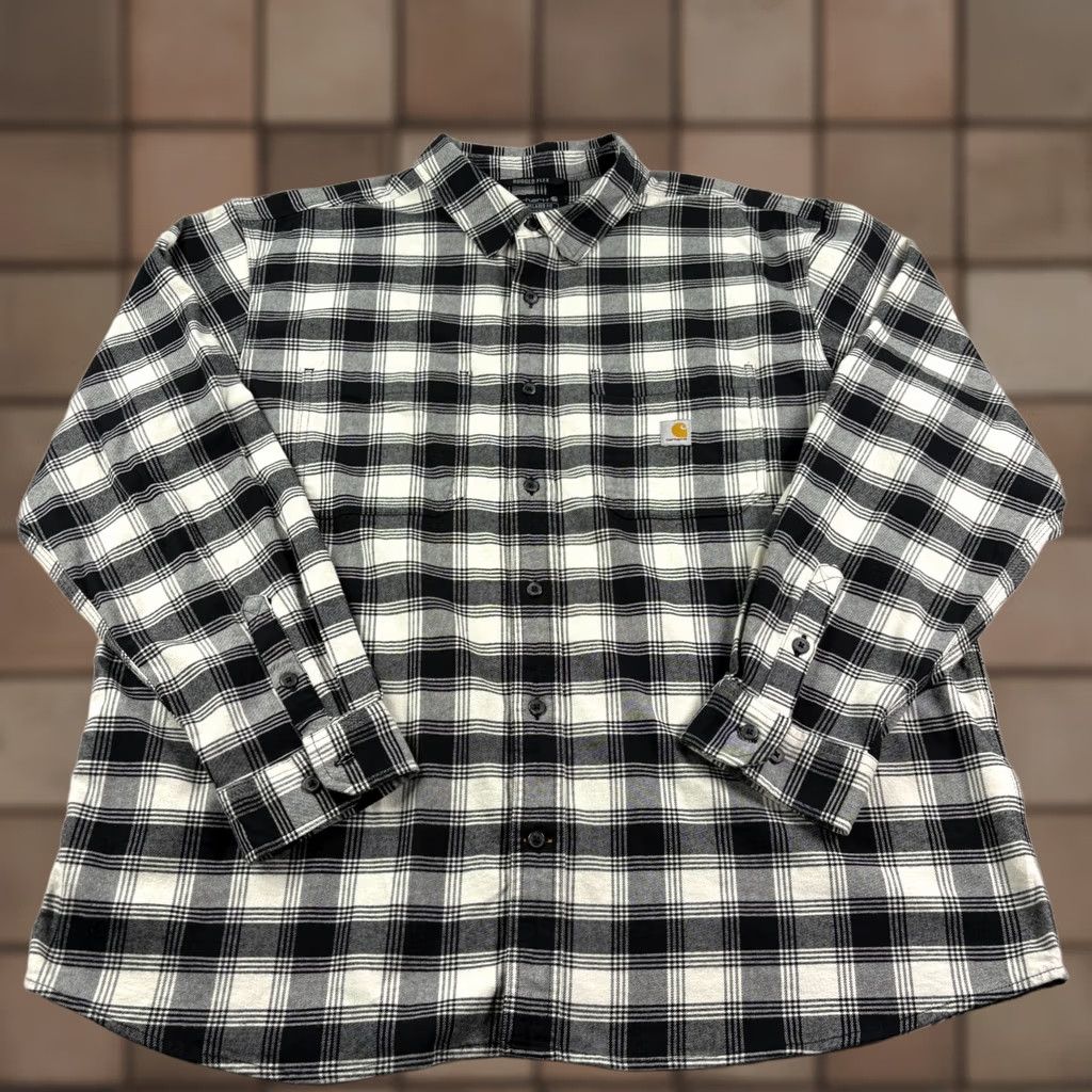 Carhartt Carhartt Shirt Men 2XL Black Plaid Midweight Rugged Flex Workwear Casual Button-Up Jacket-Style Shirt Size US XXL / EU 58 / 5 - 1 Thumbnail
