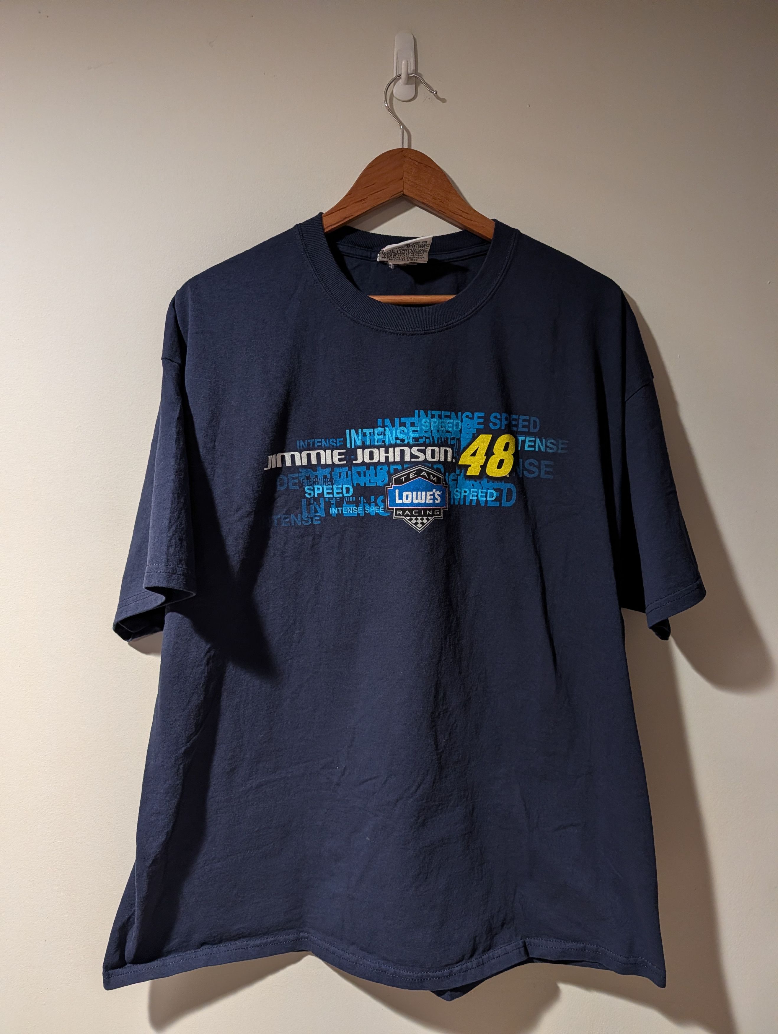 NASCAR Vtg Jimmie Johnson NASCAR Racing Graphic T-Shirt Lowe's #48 Size US XXL / EU 58 / 5 - 3 Thumbnail