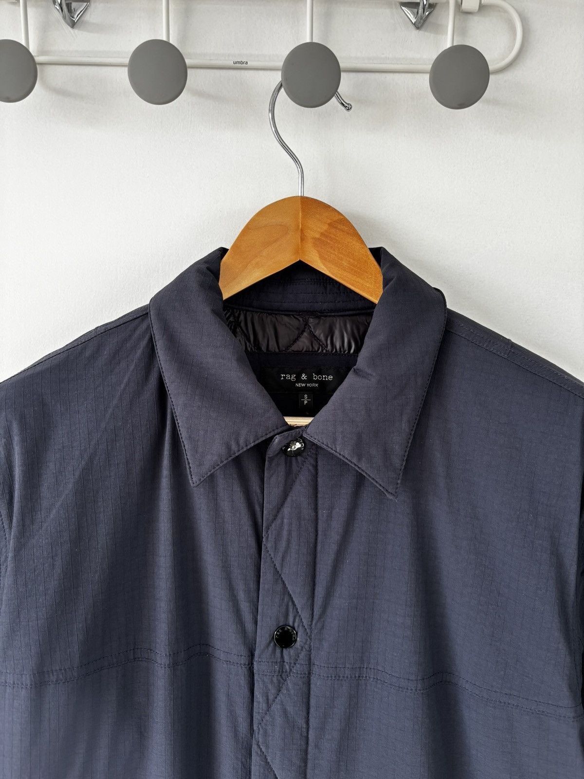 Rag & Bone Owen duck down filled cropped navy nylon jacket Size US S / EU 44-46 / 1 - 3 Thumbnail
