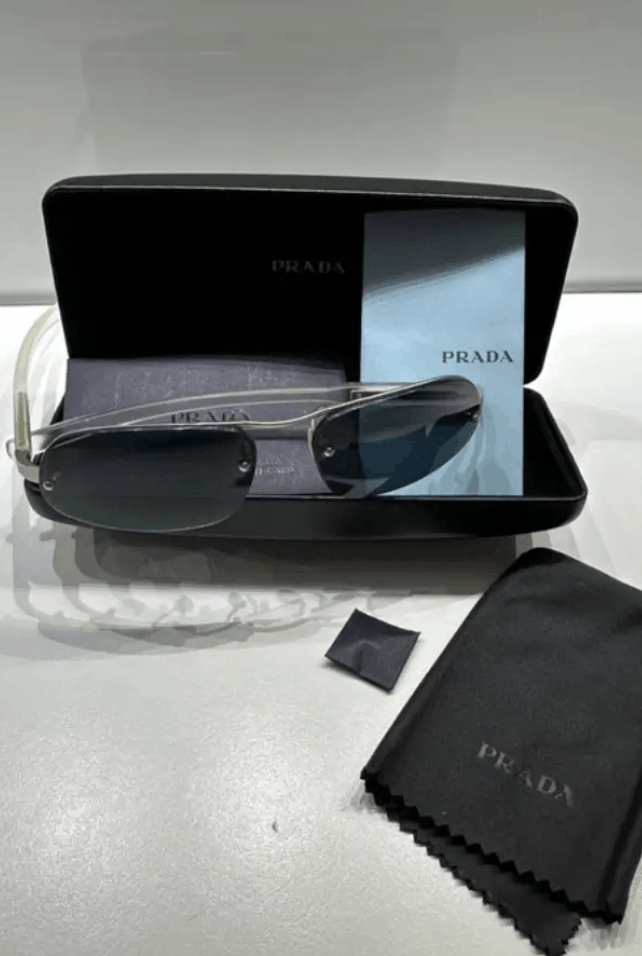 Prada PRADA Sunglasses SPR 56A Star Symbol Wrap Shield Mask Size ONE SIZE - 1 Thumbnail