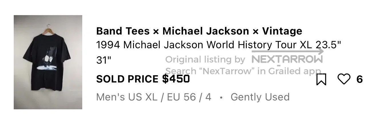 Vintage Vintage 1994 Michael Jackson Tee. Size US L / EU 52-54 / 3 - 7 Thumbnail