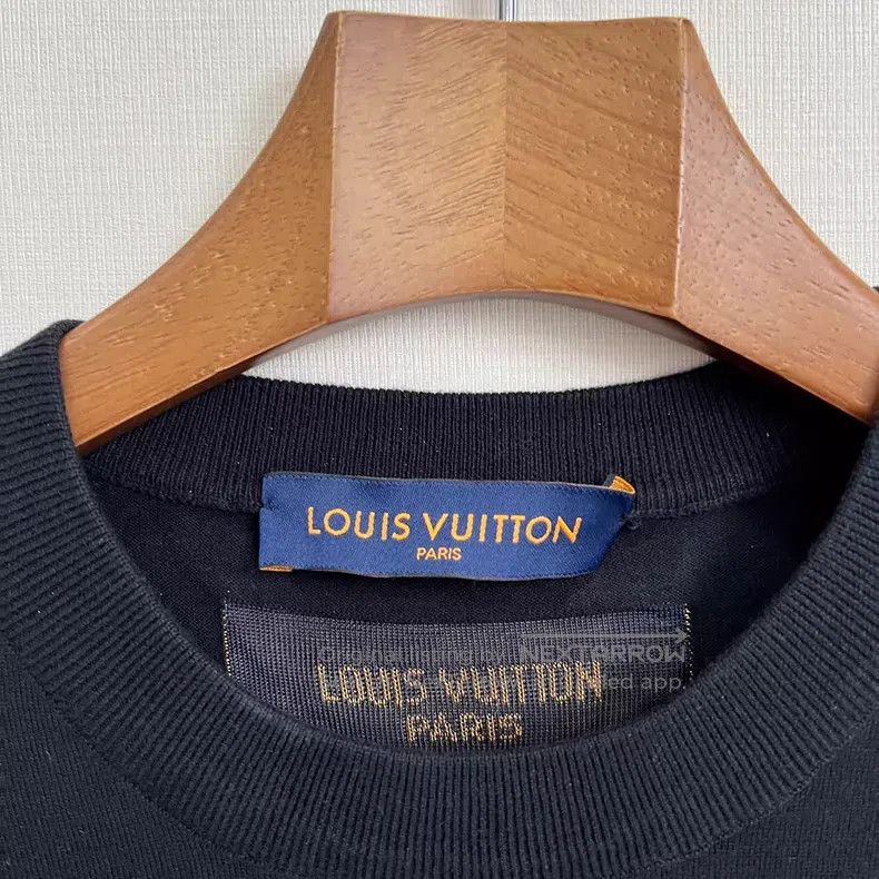 Louis Vuitton Louis Vuitton Black Patchwork Letter Logo Knit Short Sleev Size US XS / EU 42 / 0 - 3 Thumbnail