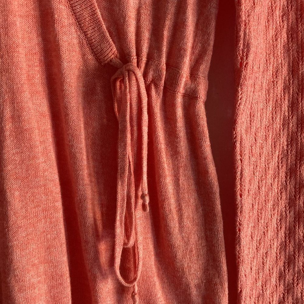 Anthropologie Rosie Neira Anthropologie Size S Peach Knit Sweater Faux Tie Size S / US 4 / IT 40 - 4 Thumbnail