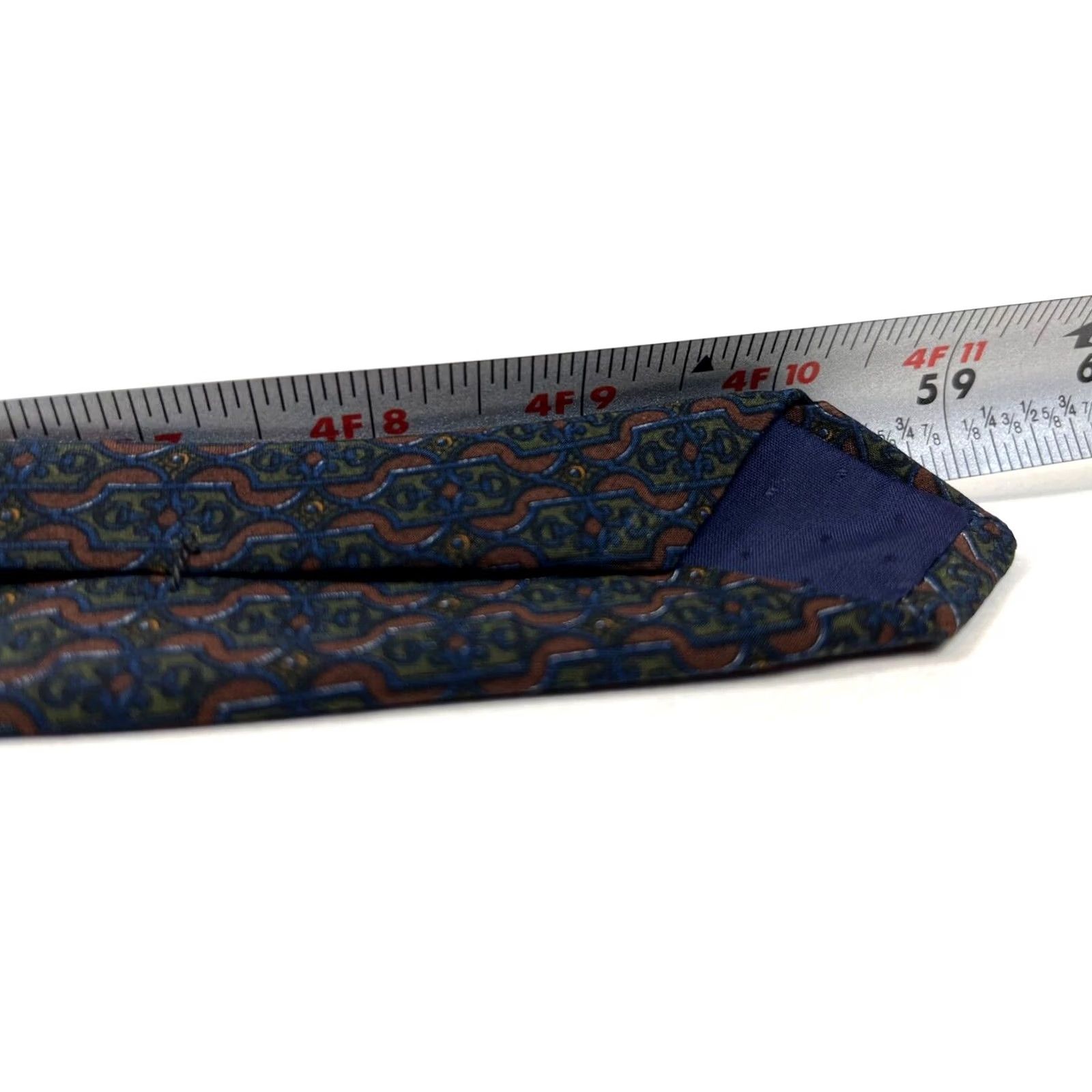 Vintage Richel De Luxe Silk Tie Foulard Hand Made in Spain Men's Size ONE SIZE - 8 Thumbnail