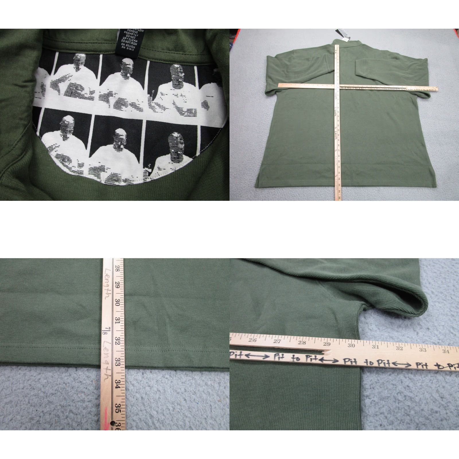 Vintage Makaveli Sweater Mens 3XL Green Pullover Tupac 2 Pac Y2K Casual Size US XXL / EU 58 / 5 - 8 Thumbnail