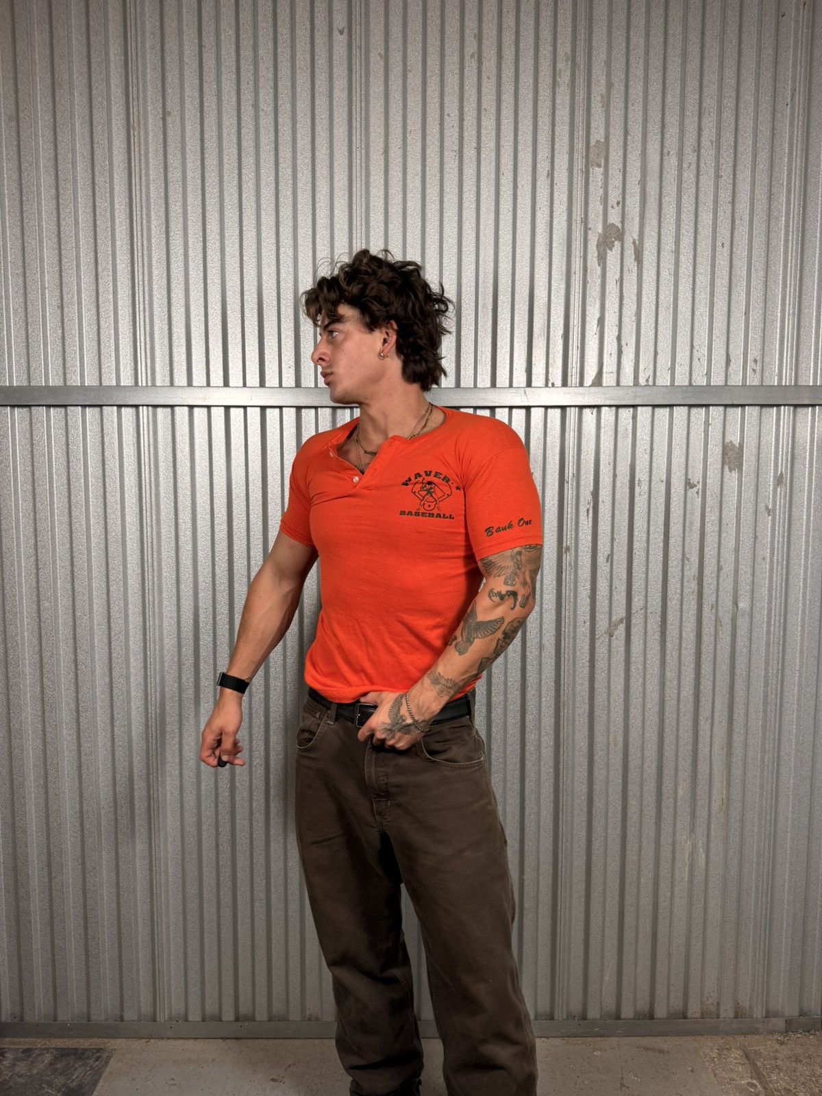 Vintage Vintage 70s Style Single Stitch Waverley Baseball Tee Size US S / EU 44-46 / 1 - 1 Thumbnail