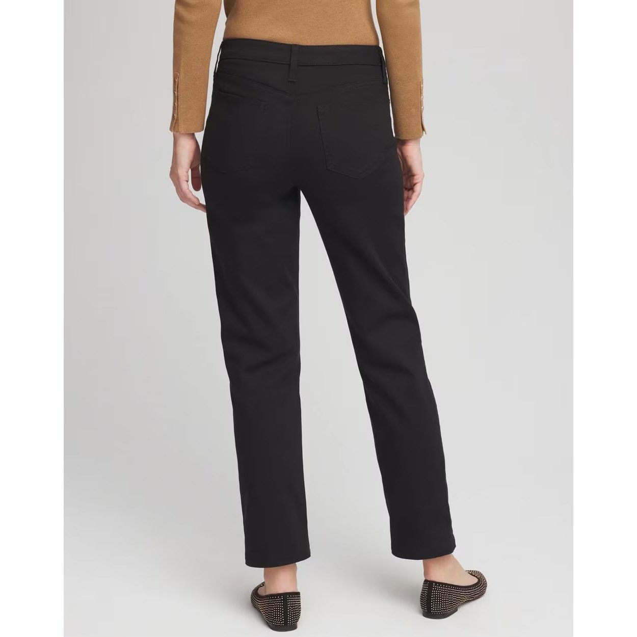Chicos Chico’s Girlfriend Straight Ankle Jeans Black Womens 0.5/6 Size 28" / US 6 / IT 42 - 3 Thumbnail