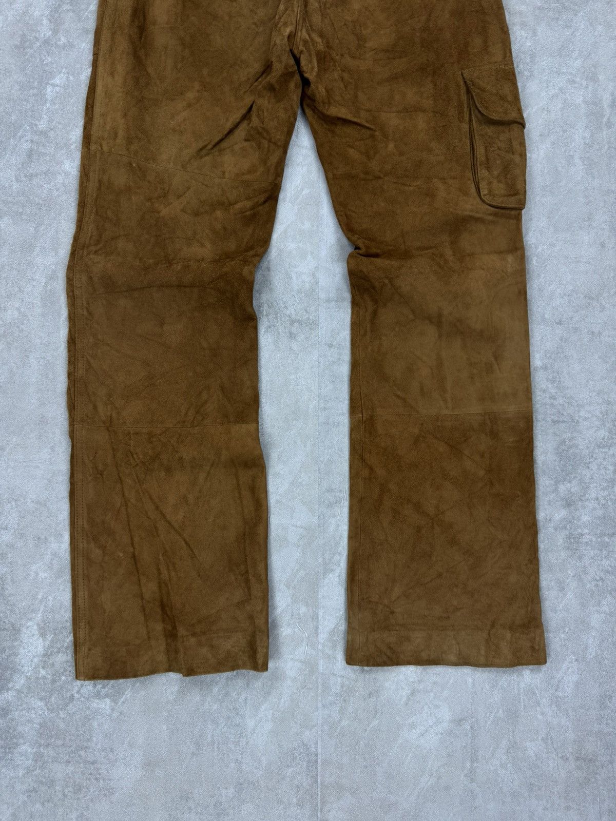 CLOSED Closed suede cargo fatigue pants cowgirl style avant garde Size 30" / US 8 / IT 44 - 6 Thumbnail