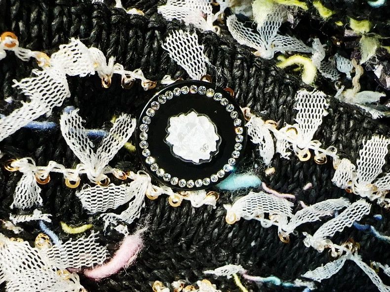 Chanel Chanel 22P black background illusion wavy tassel knitted c Size XXS / US 00 / IT 34 - 4 Thumbnail