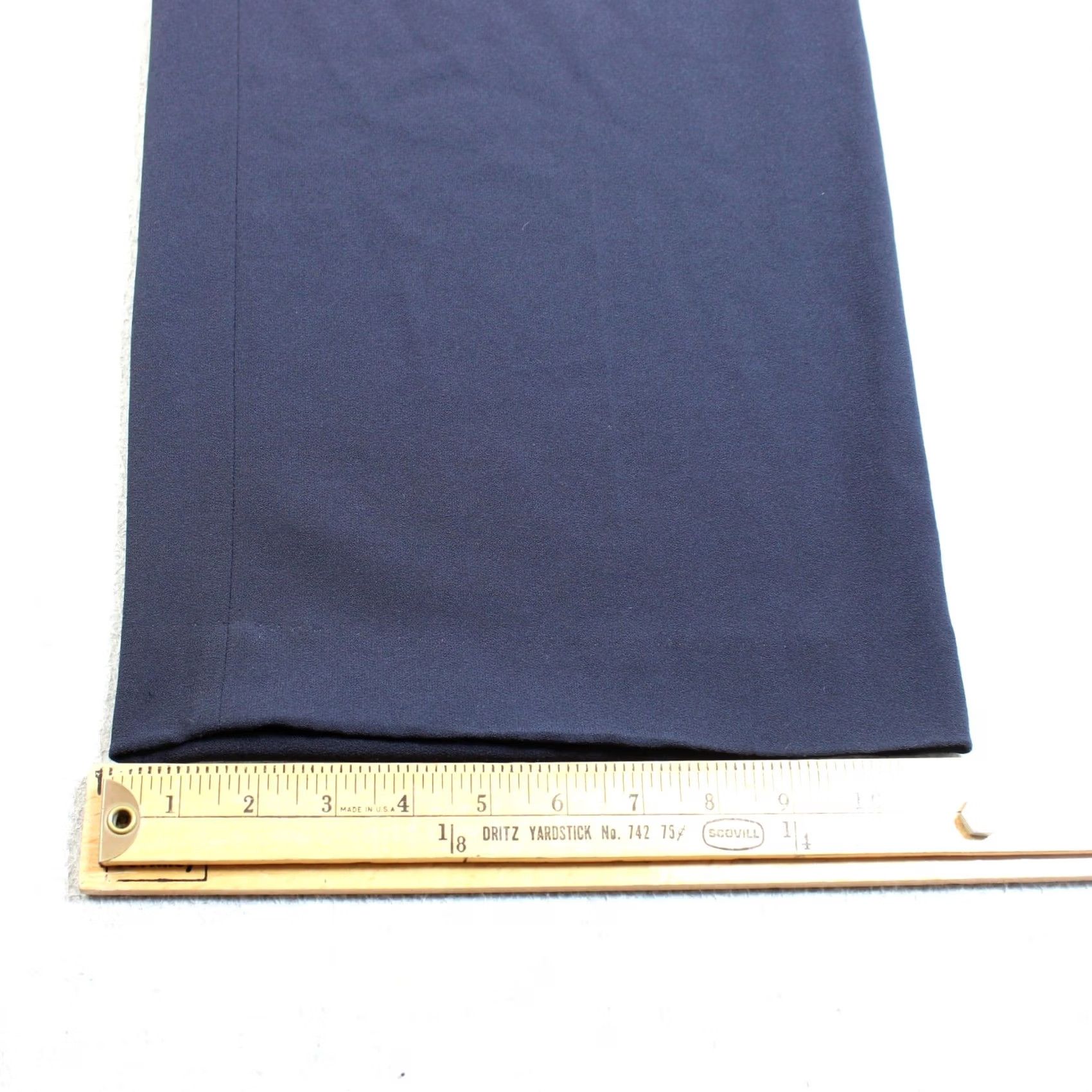 Vintage VINTAGE? No. The Fold Blue Dress Pants Women 10 Wide Leg Crepe Elastic Waist Office Work Heritage Size 32" / US 10 / IT 46 - 7 Thumbnail