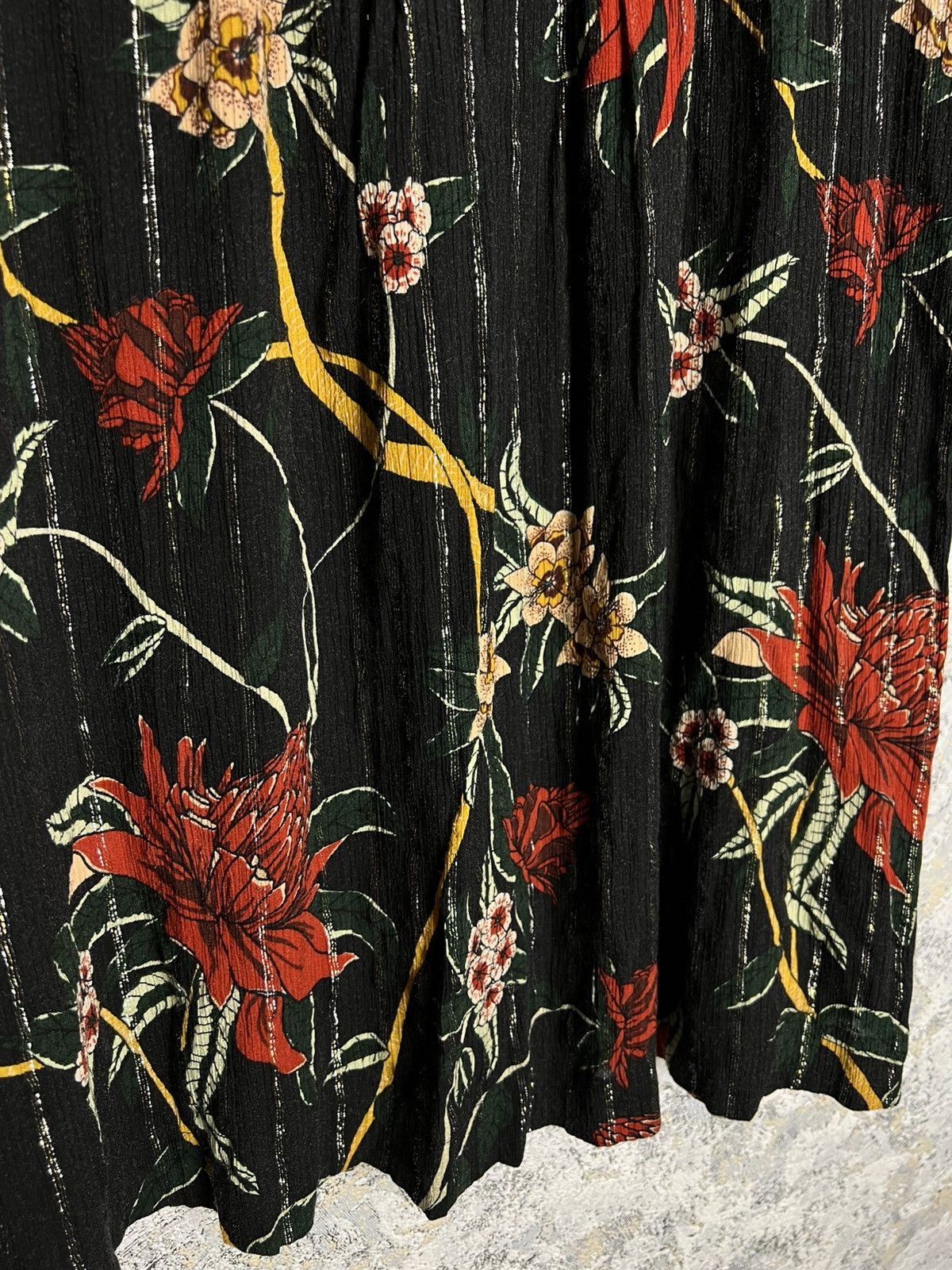 Designer × ba&sh Ba&sh Dress Women Medium Floral Print Retro 3/4 Sleeve Size XS / US 0-2 / IT 36-38 - 3 Thumbnail
