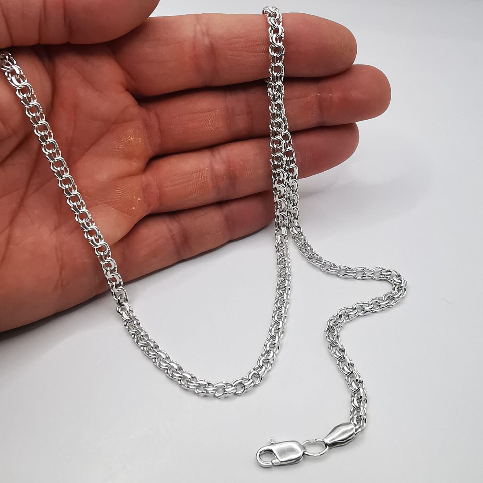 Sterling Silver Vintage Jewelry Chain, 925 Sterling Silver, Signed , 19,90g Size ONE SIZE - 4 Thumbnail