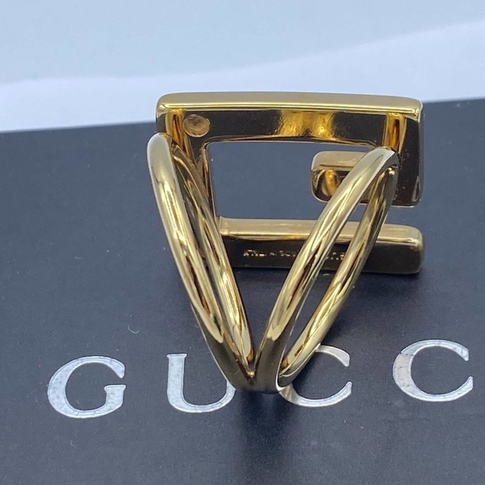 Gucci Gucci G Logo Gold tone Scarf Ring Size ONE SIZE - 2 Thumbnail