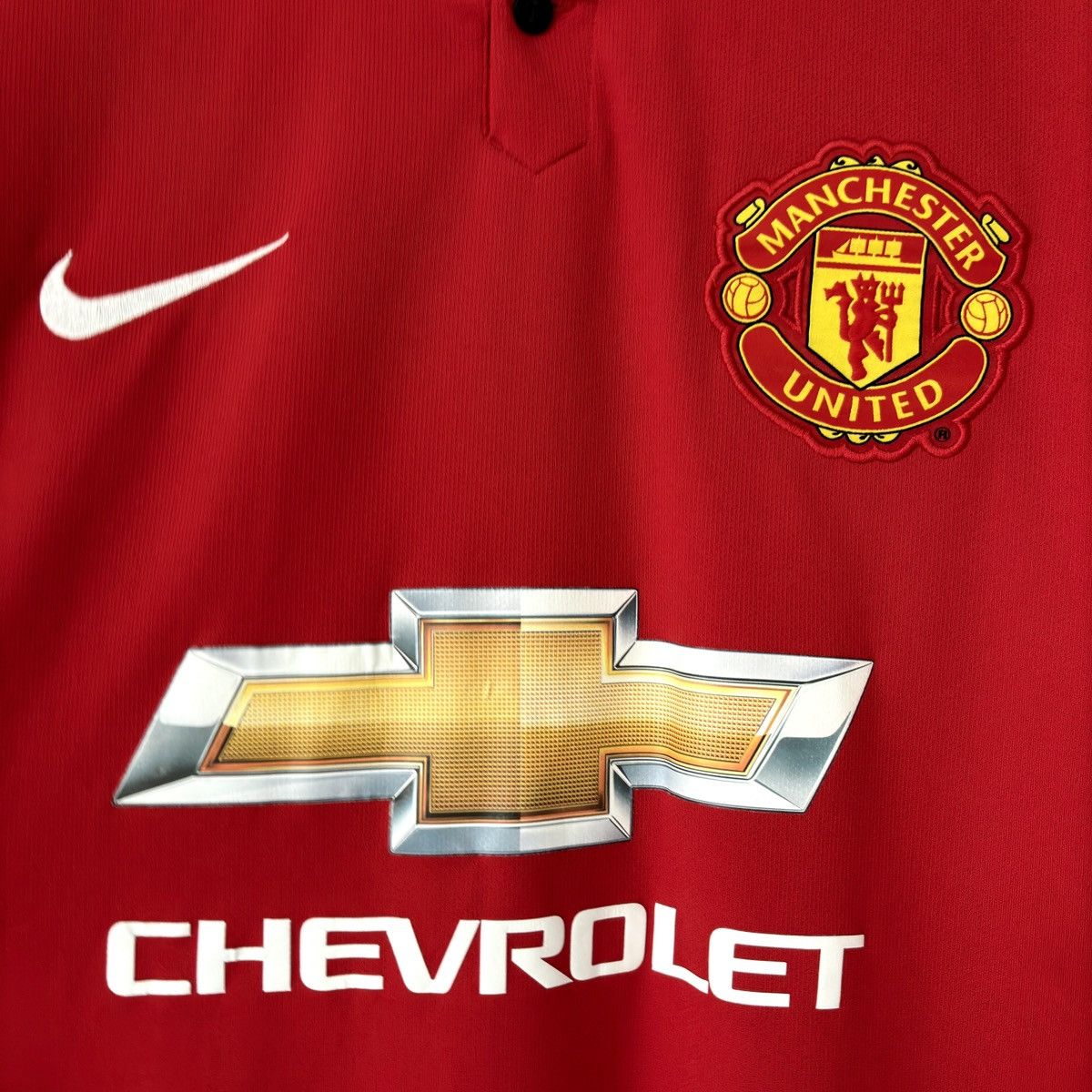 Nike 2014 2015 Manchester Unites Nike Home Kit Soccer Jersey MU Size US L / EU 52-54 / 3 - 3 Thumbnail