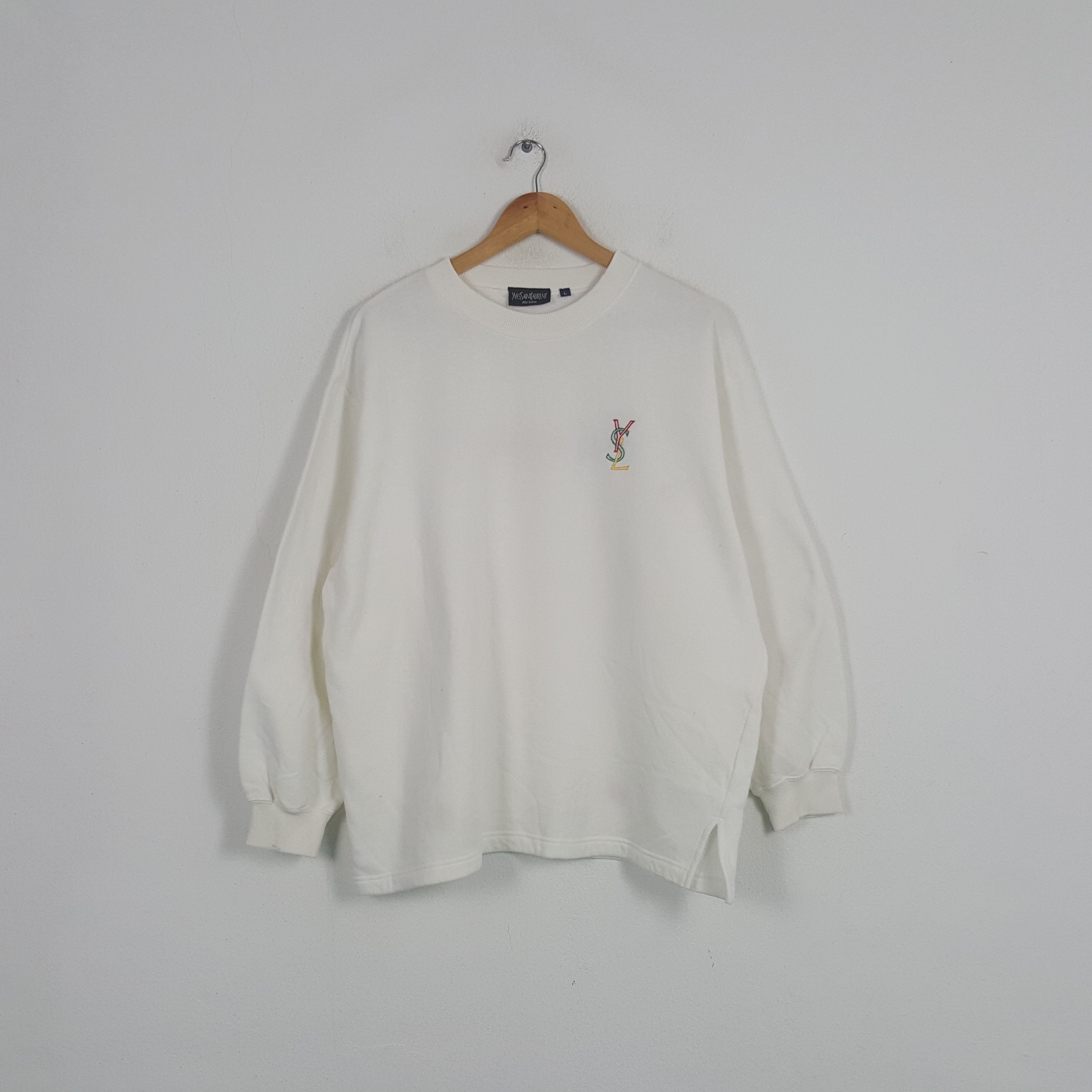 Vintage Vintage Yves Saint Laurent Pour Homme Designer Sweatshirt Size US L / EU 52-54 / 3 - 3 Thumbnail