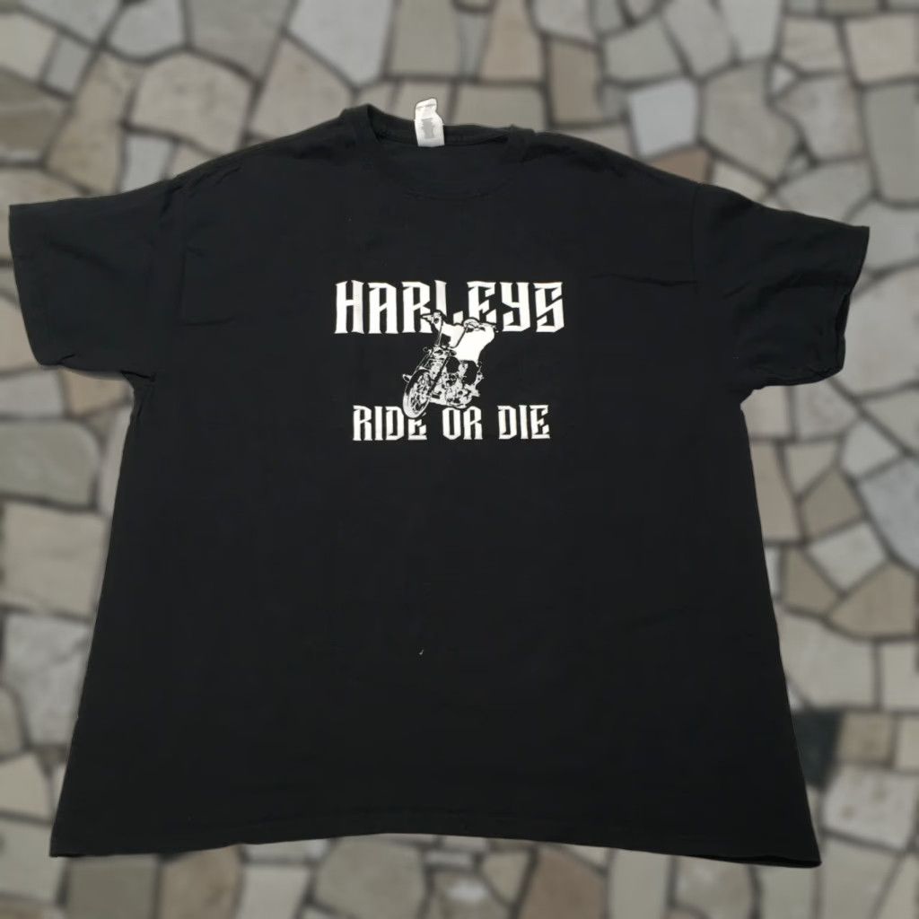 Gildan Harleys Ride Or Die T-Shirt Men's XL Black Nike-green? Size US XL / EU 56 / 4 - 1 Thumbnail
