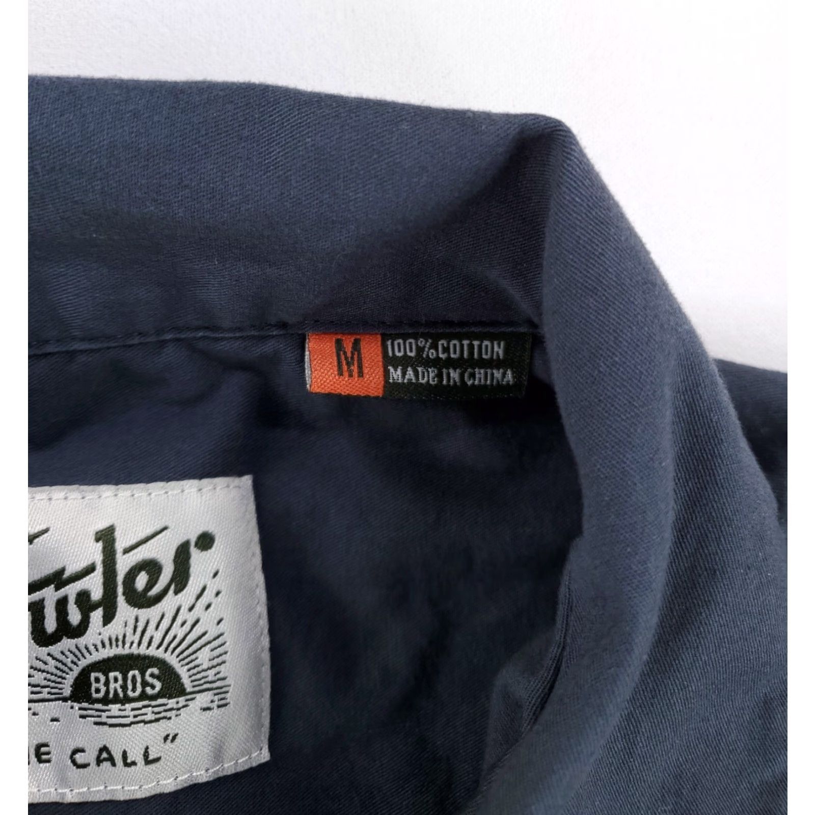 Howler Brothers Howler Bros Short Sleeve Button Up Shirt Loop Collar Dark Blue Grey Mens M Size US M / EU 48-50 / 2 - 4 Thumbnail