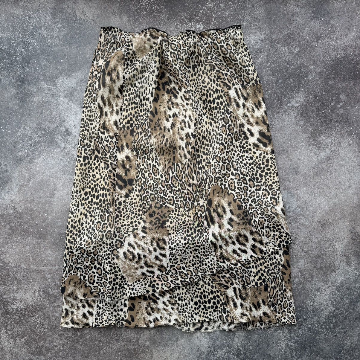 Hysteric Glamour × Vintage 2000’s Aesthetic Y2K Asymmetric Leopard Print Midi Skirt Size 26" / US 2 / IT 38 - 6 Thumbnail