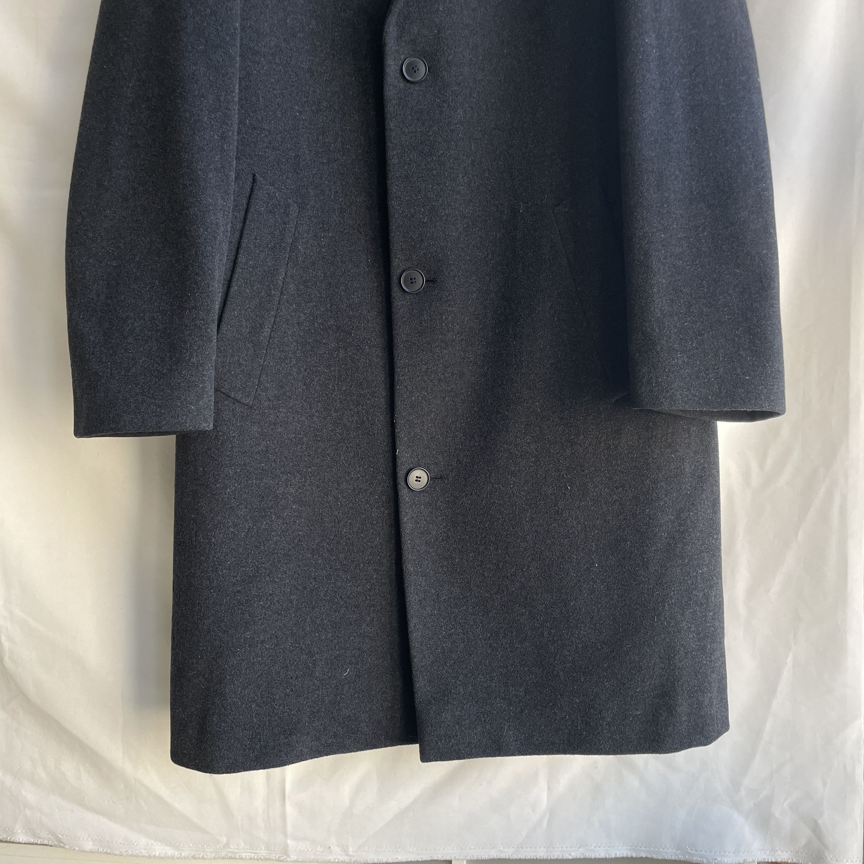 Hugo Boss Hugo Boss Vintage De Tomaso Charcoal Gray Wool Overcoat Size US XL / EU 56 / 4 - 5 Thumbnail