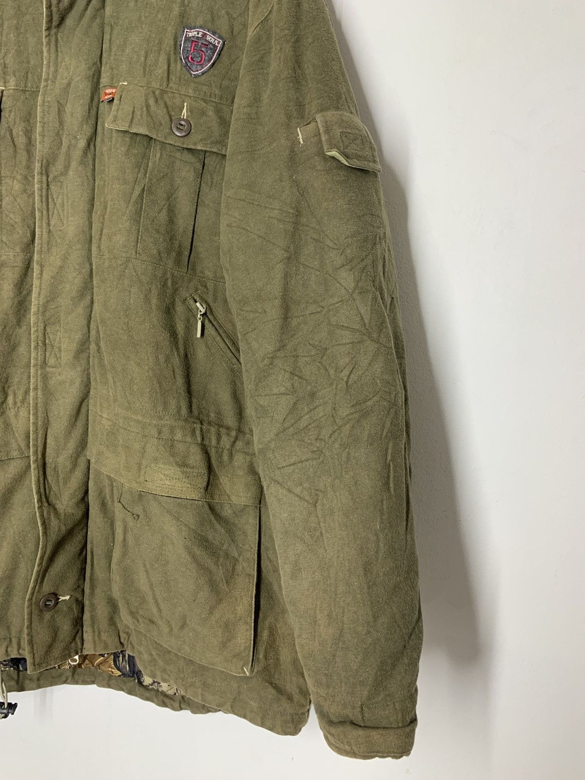 Ecko Unltd. × Fubu × Triple 5 Soul Vintage TRIPLE 5 Soul Military Puffer Parka Jacket Size US XL / EU 56 / 4 - 5 Thumbnail