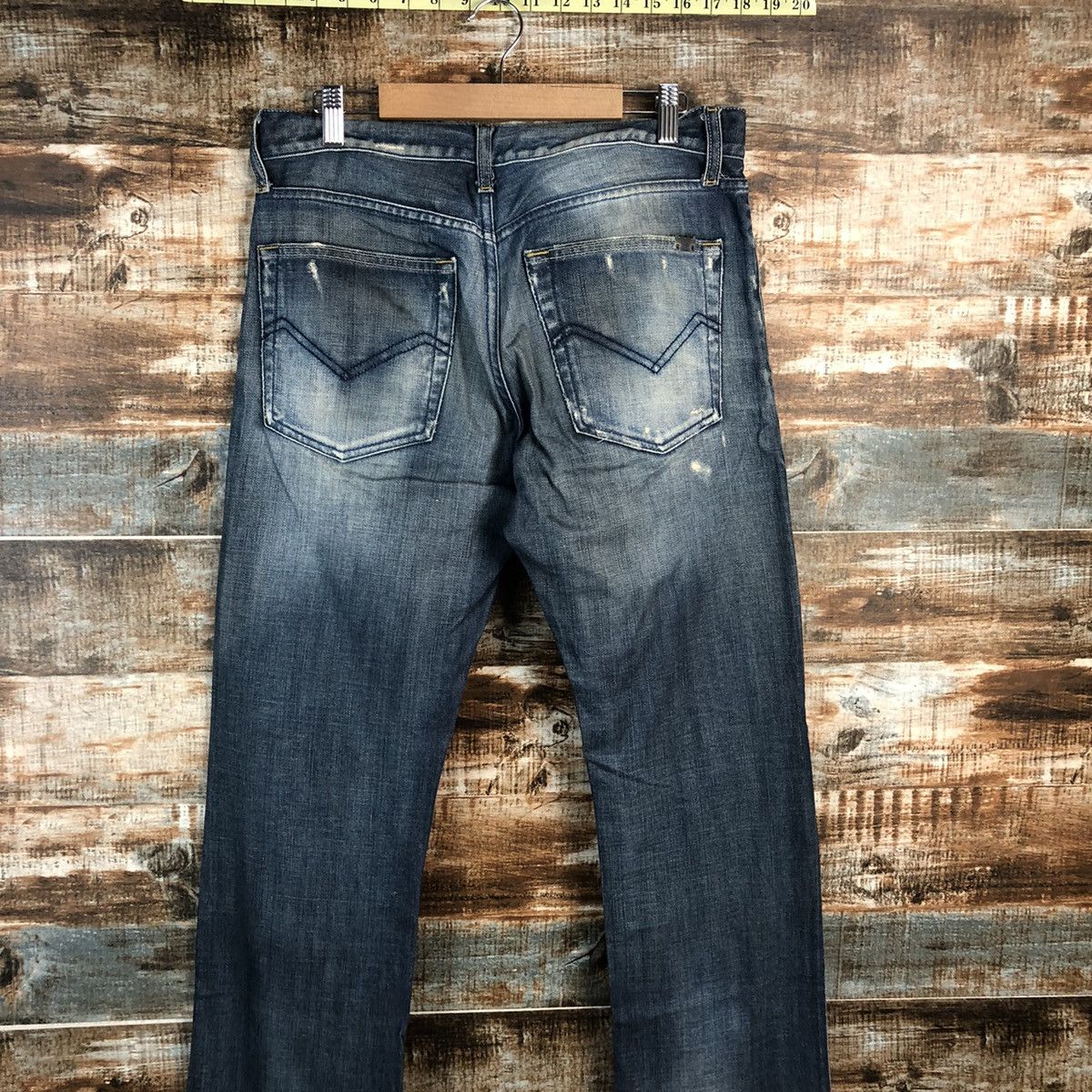 Energie DLL Energie faded Blue ripped Denim Pants #C123 Size US 31 - 13 Thumbnail
