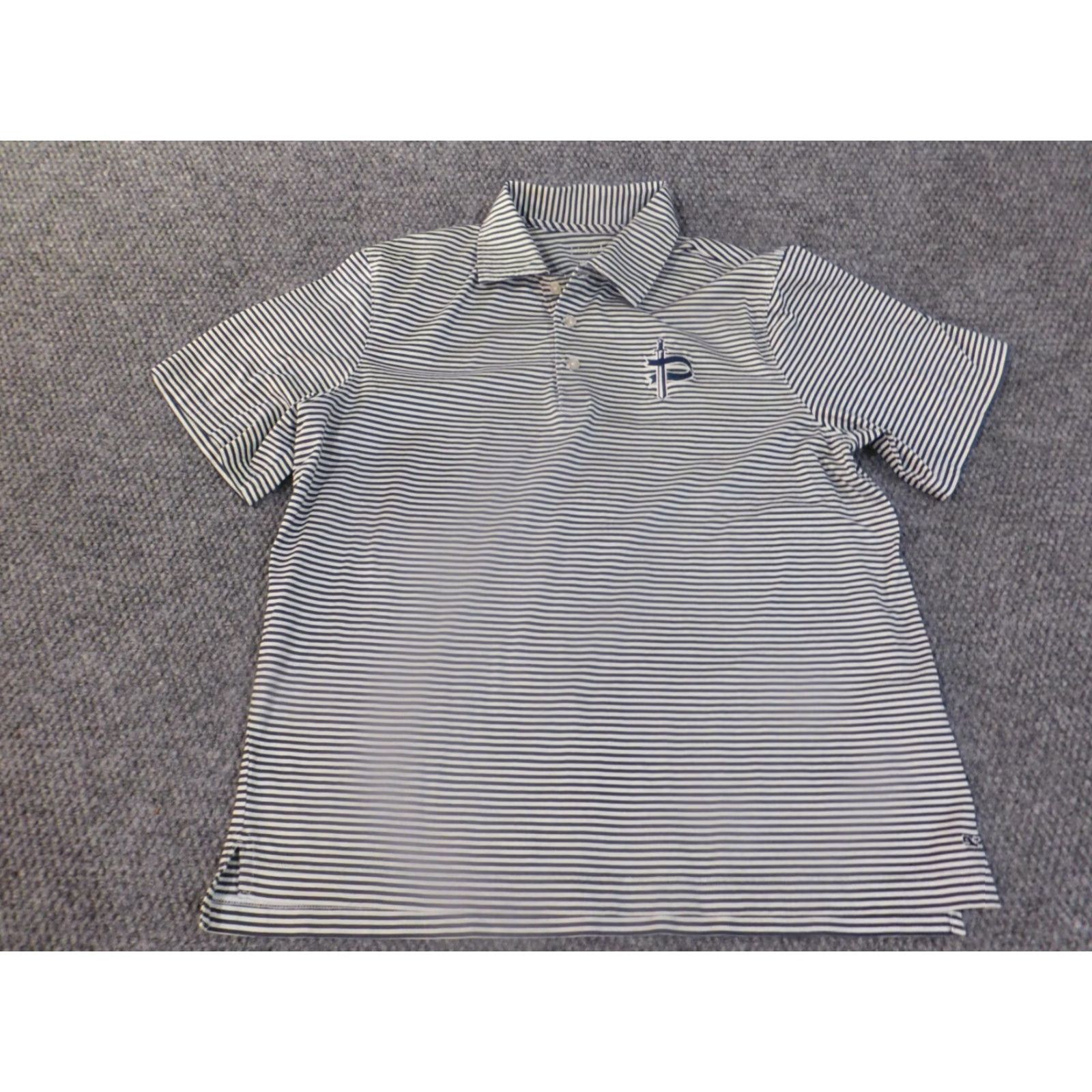 Vineyard Vines Vineyard Vines Polo Shirt Mens Blue Striped Cotton Logo Preppy Casual M Short Sleeve Size US M / EU 48-50 / 2 - 3 Thumbnail